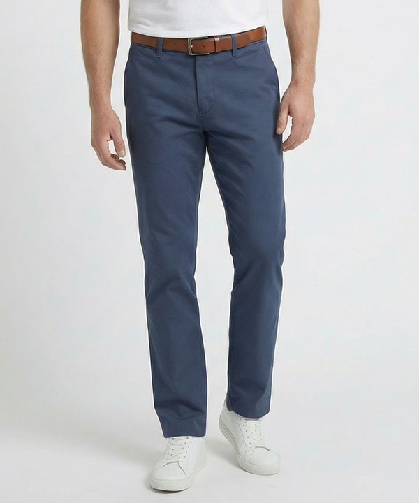 Signature St. Charles 2.0 Brushed Cotton Stretch Dress Pants Ink Blue / 44 / 34