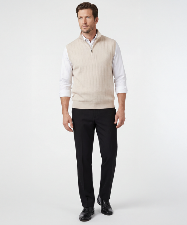 MAGLIANO マリアーノA CHOLERIC VEST sサイズ Merino Wool Full-Zip Ponte Vest | Black Marl – Zip Vests | Wool&Prince