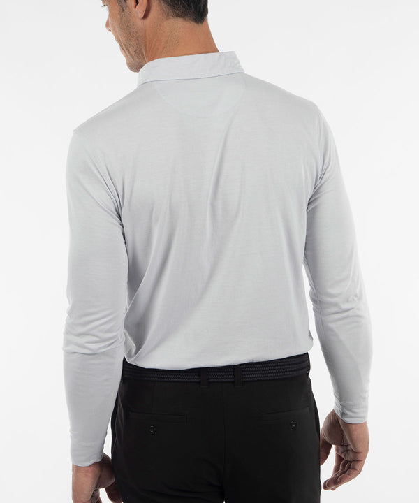 Bobby Jones Ultra-Light Peruvian Cotton Two-Button Short-Sleeve Polo Shirt Heather Grey / 3XL