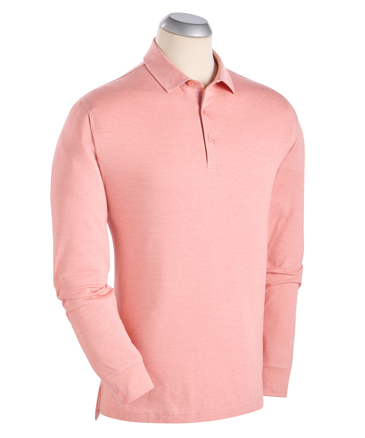 Liquid Stretch Cotton Long-Sleeve Polo Shirt