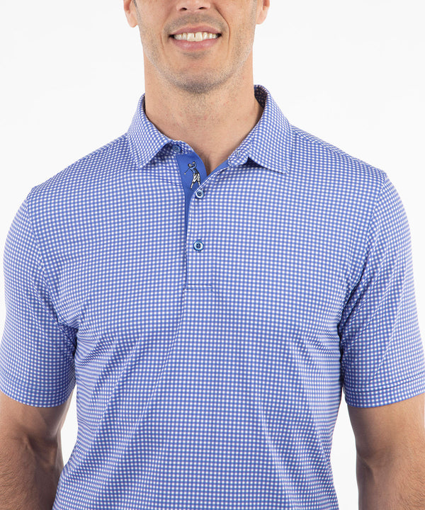 Performance Jersey Gingham Print Polo - Bobby Jones