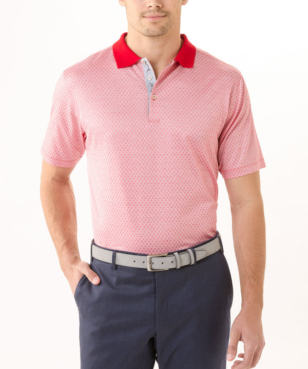 Heritage Italian Cotton Diamond Jacquard Polo Shirt - Bobby Jones