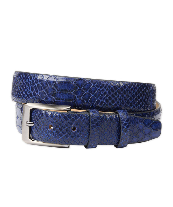 Mock Python Calf Skin Belt