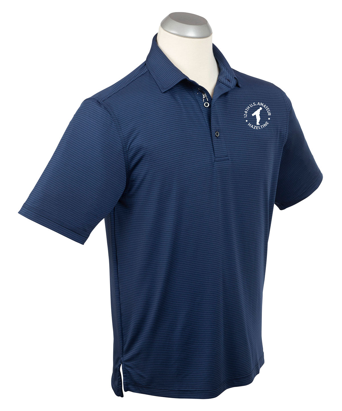 124th U.S. Amateur Men&#39;s Bobby Jones Mini Tonal Feed Stripe Polo