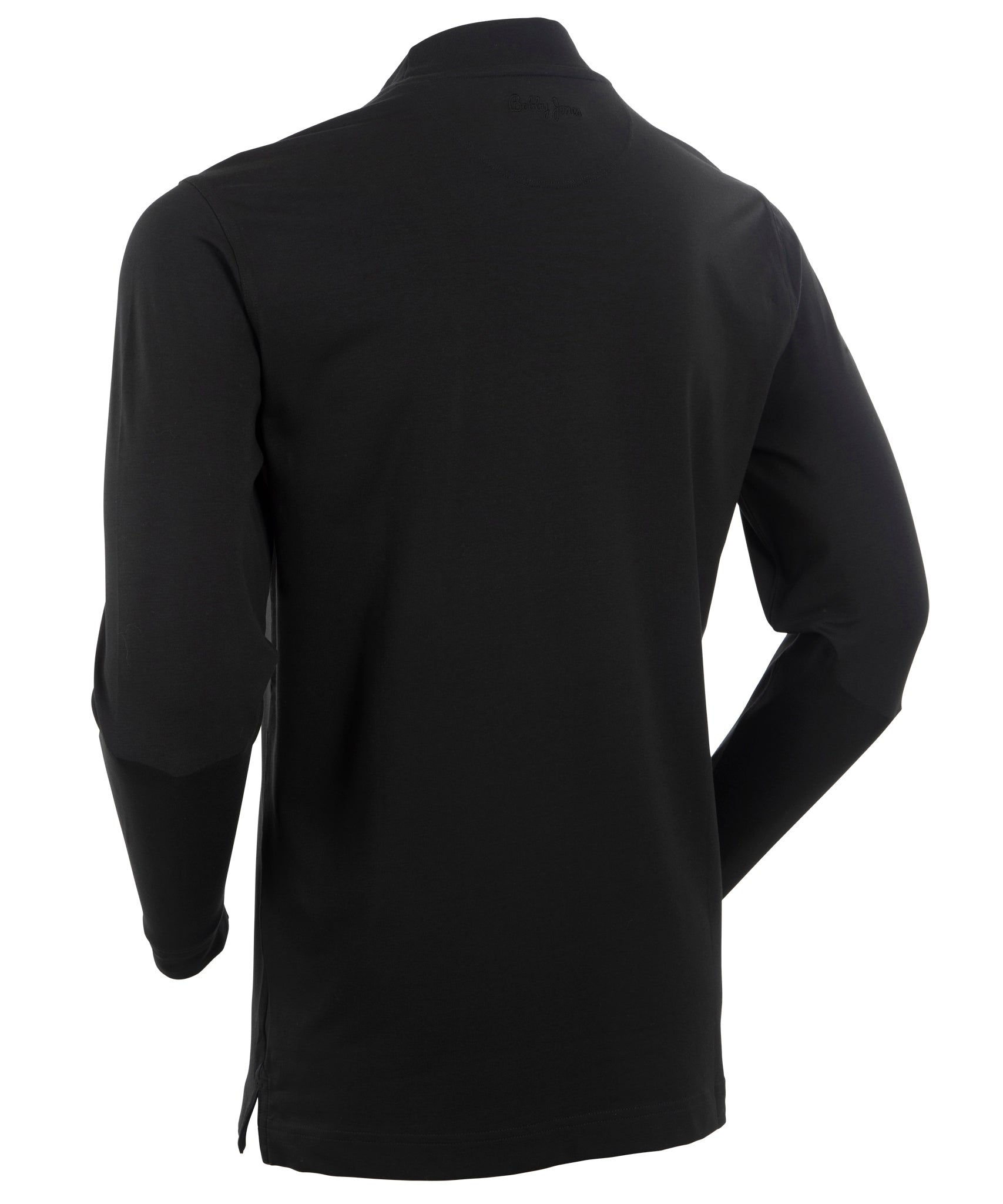 Liquid Stretch Cotton Long Sleeve Mock Neck Shirt