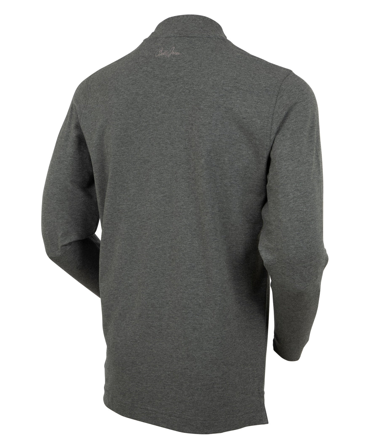 Liquid Stretch Cotton Long Sleeve Mock Neck Shirt