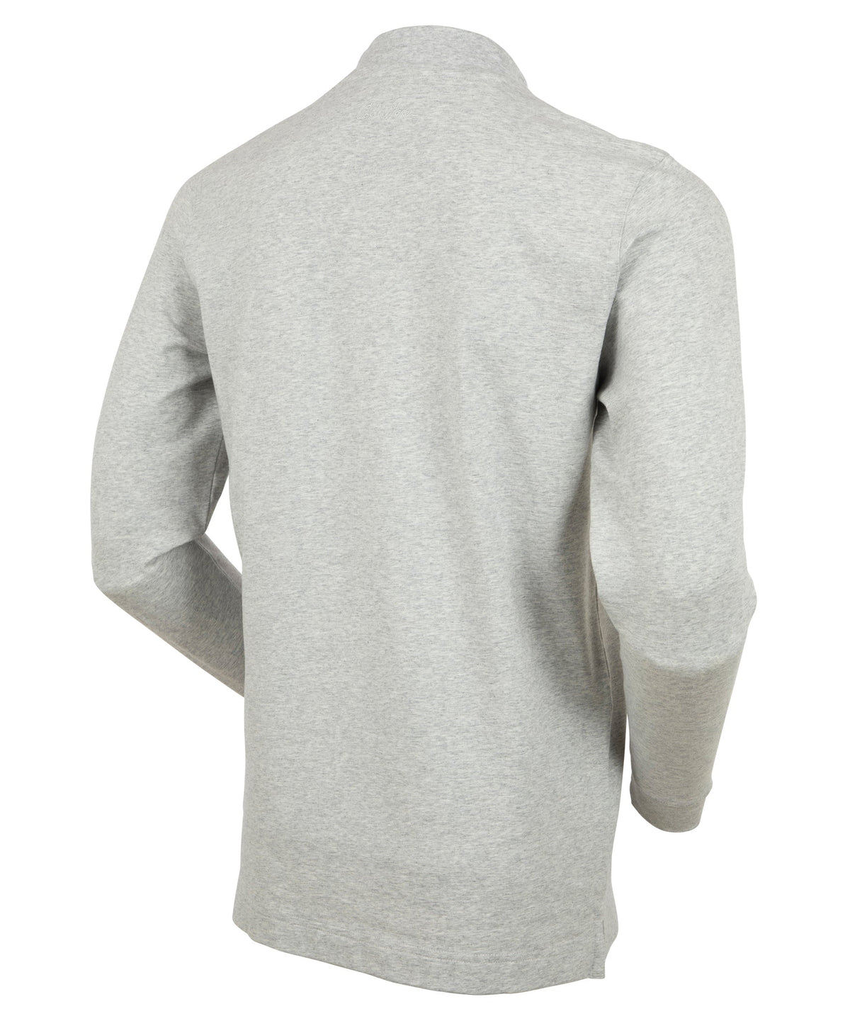 Liquid Stretch Cotton Long Sleeve Mock Neck Shirt