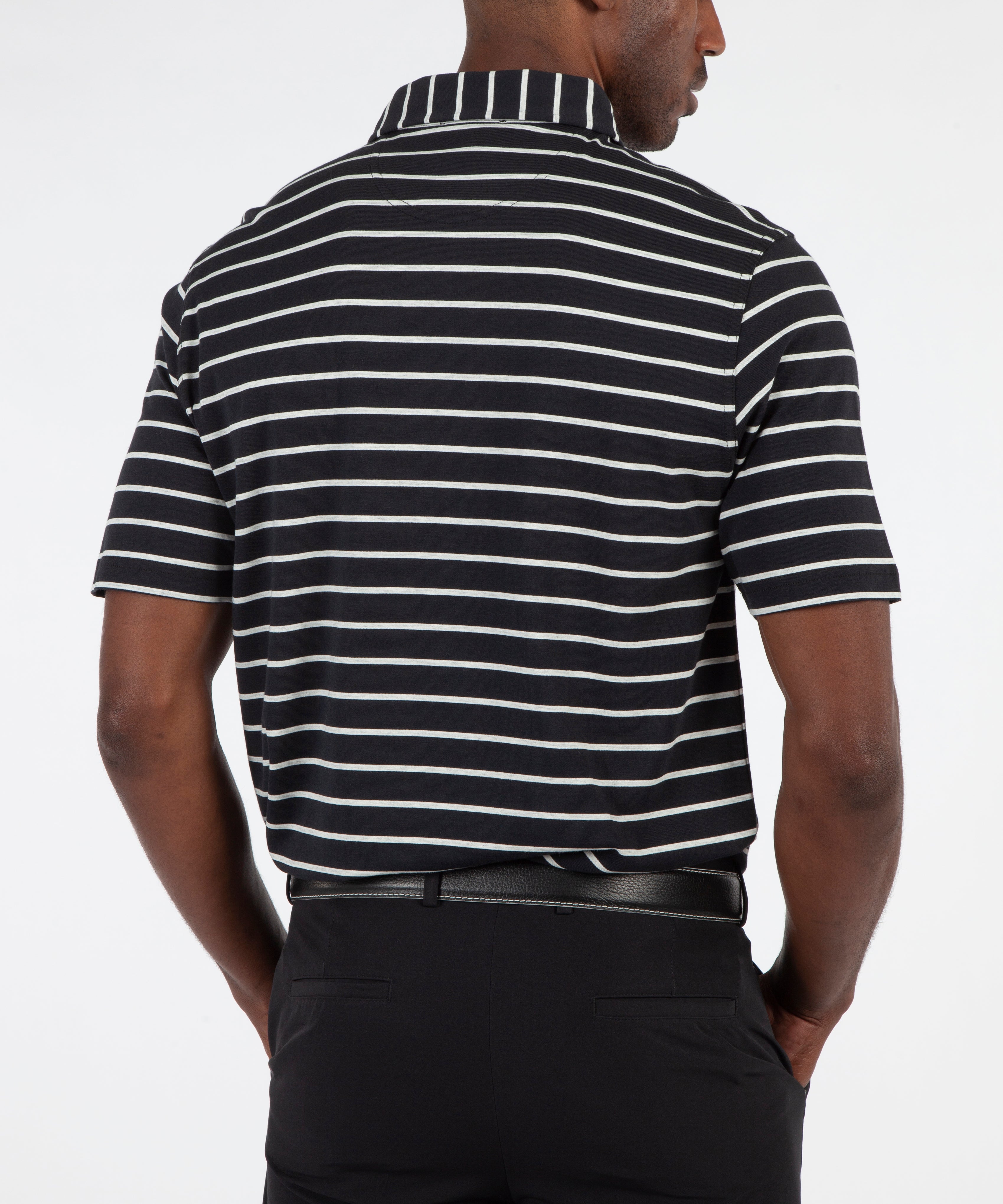 eFX Performance Cotton Frame Stripe Short Sleeve Polo Shirt