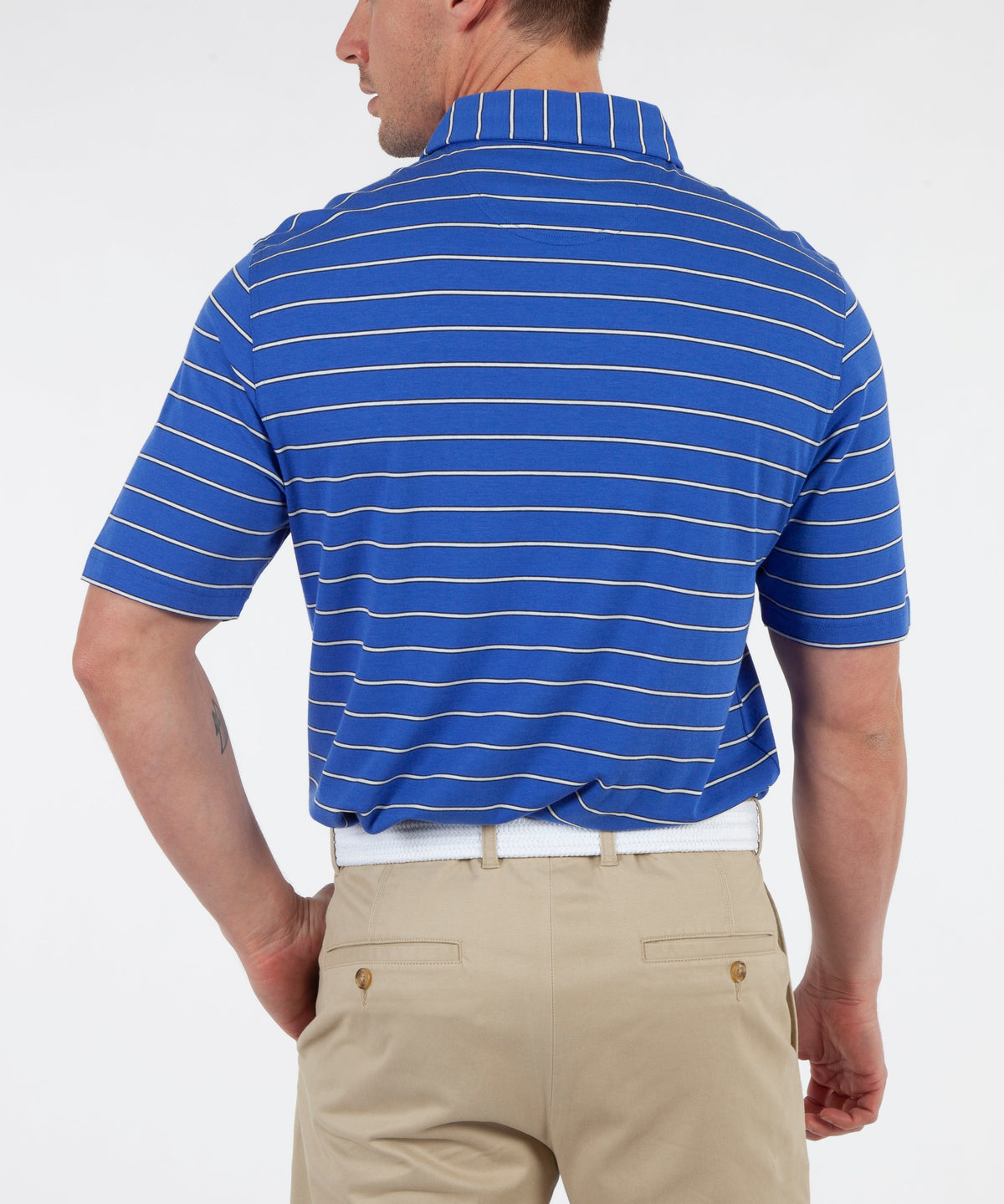 eFX Performance Cotton Frame Stripe Short Sleeve Polo Shirt