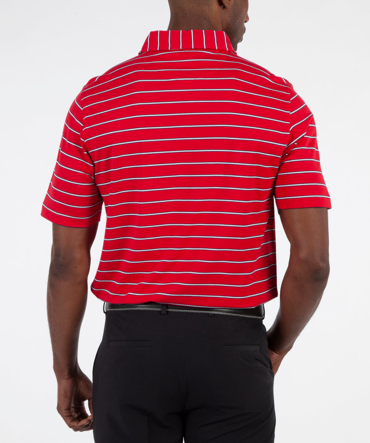 eFX Performance Cotton Frame Stripe Short Sleeve Polo Shirt