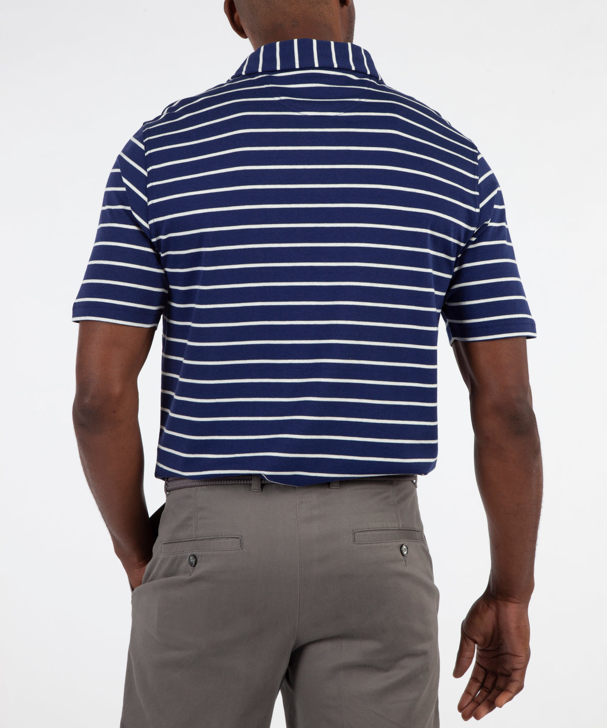 eFX Performance Cotton Frame Stripe Short Sleeve Polo Shirt