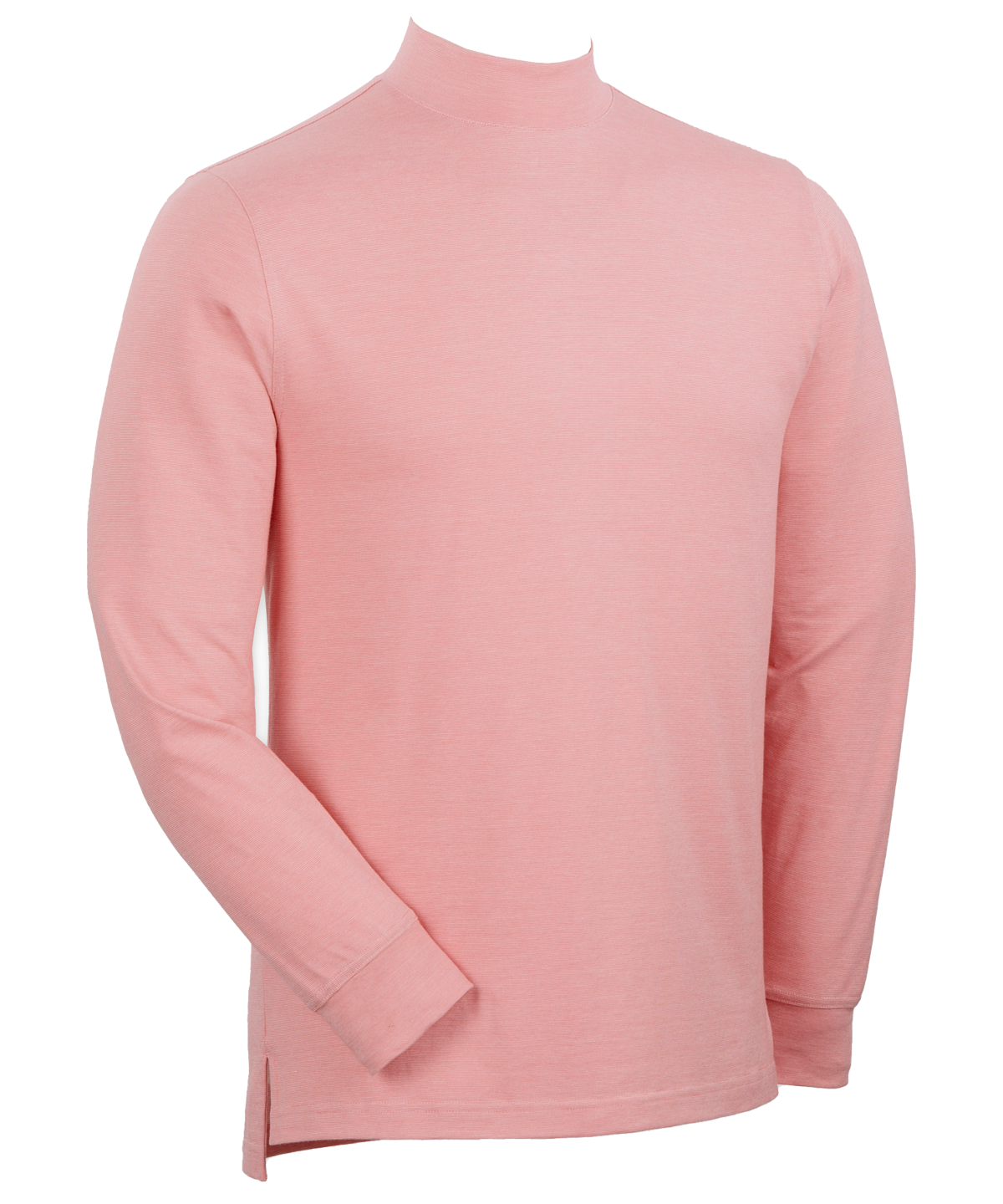 Signature Pima Cotton Stretch Long-Sleeve Mock Neck T-Shirt