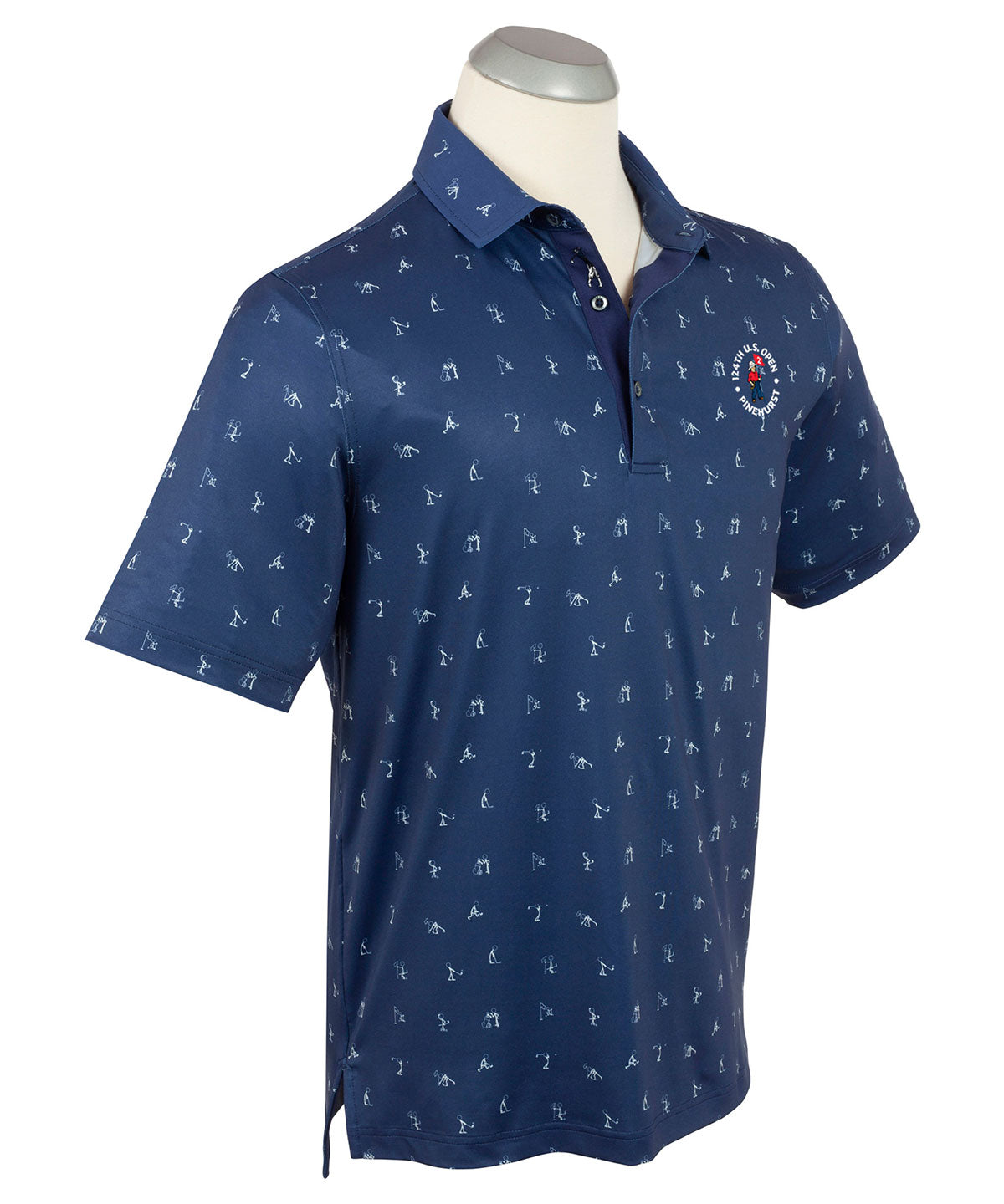 124th U.S. Open Men&#39;s Bobby Jones Golfman Print Jersey Polo Shirt