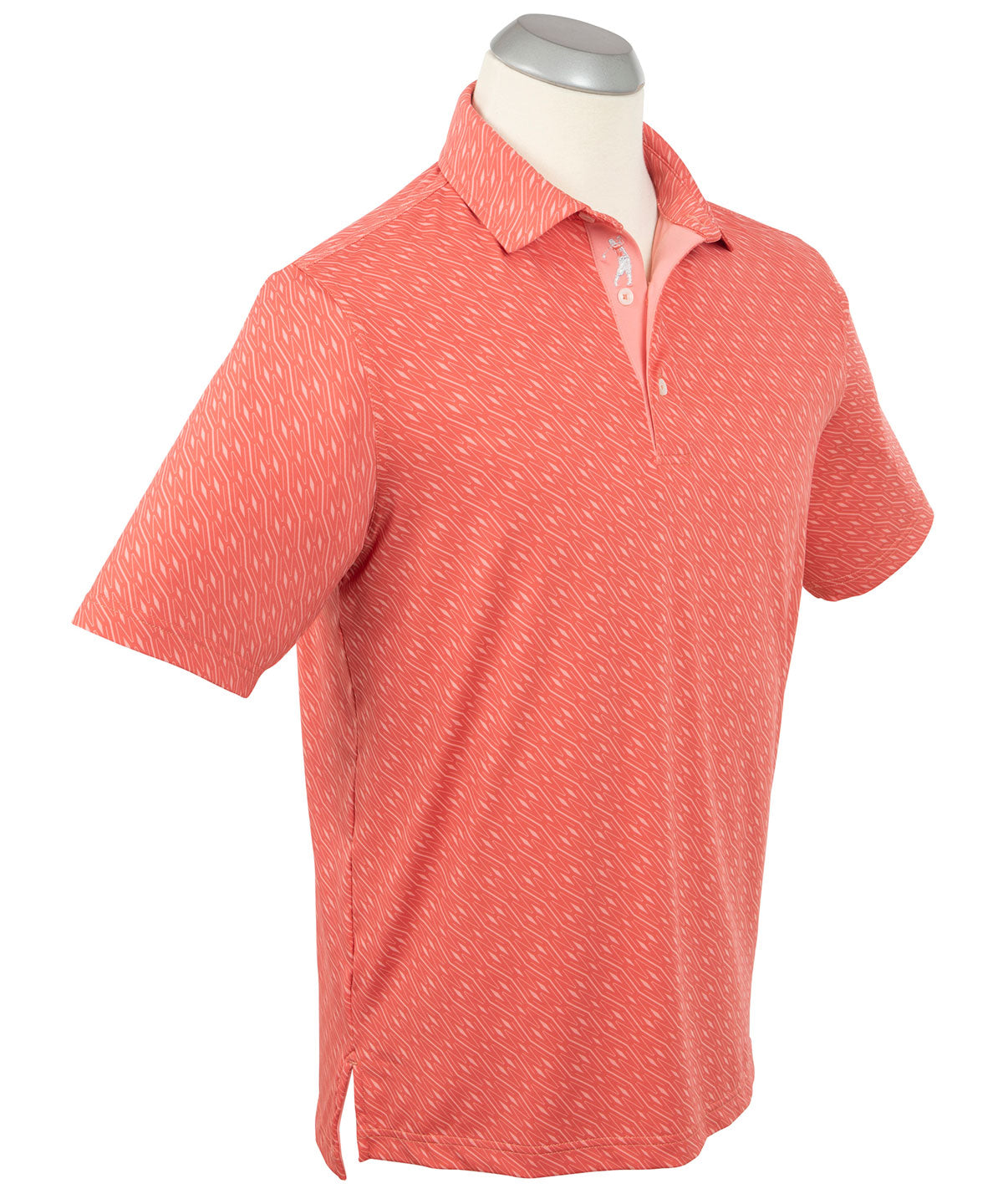 Performance Jersey Tonal Argyle Print Polo