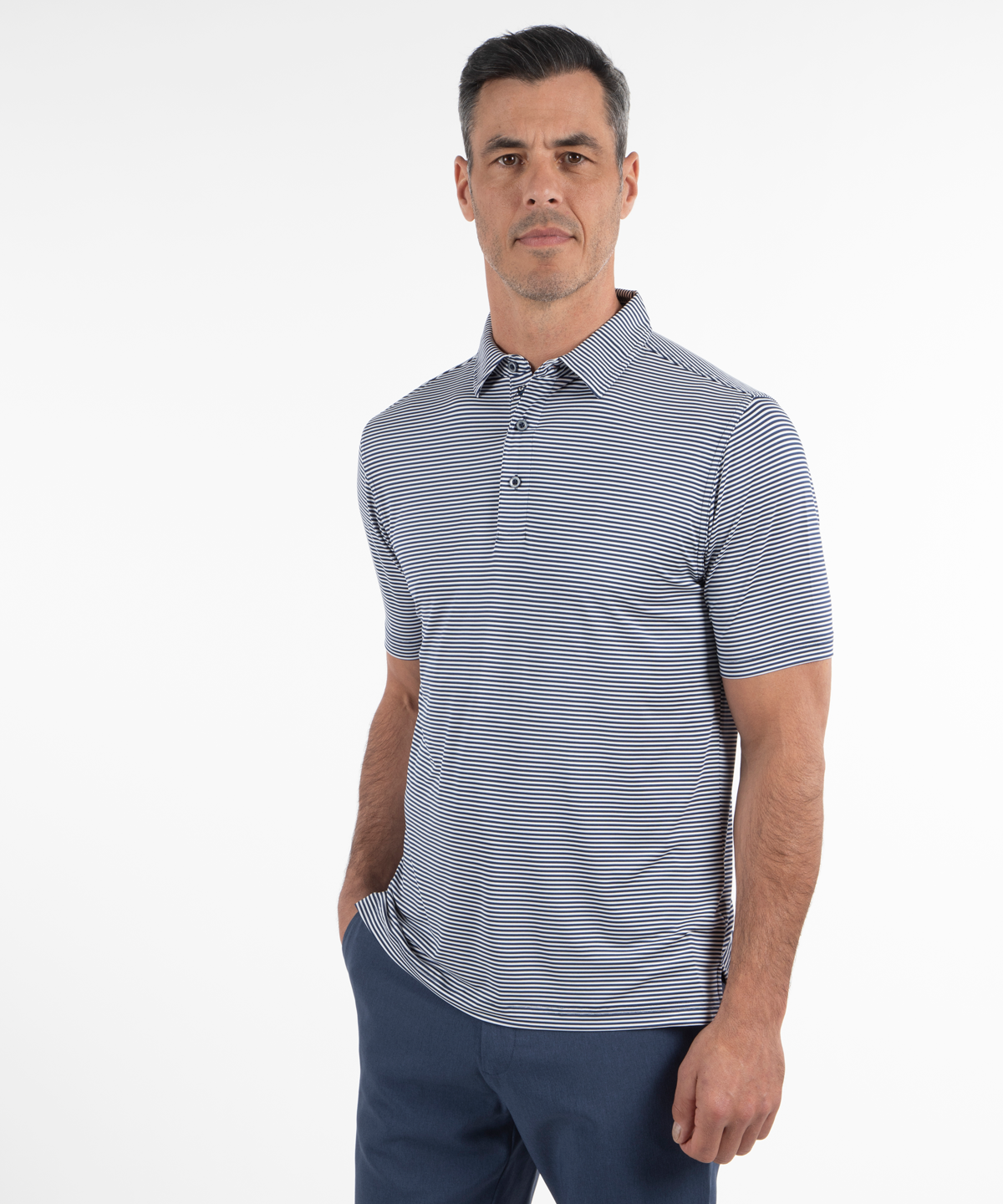 Performance Tonal Striped Polo