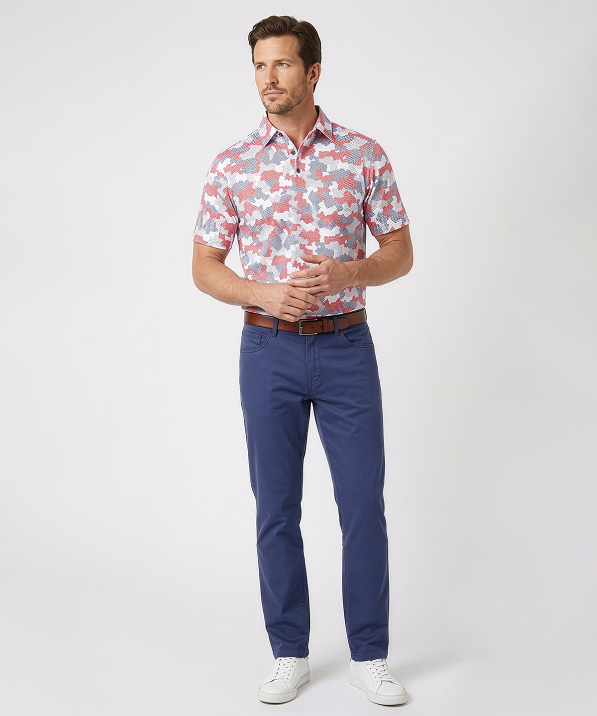 Performance Armed Forces Camo Print Jersey Polo