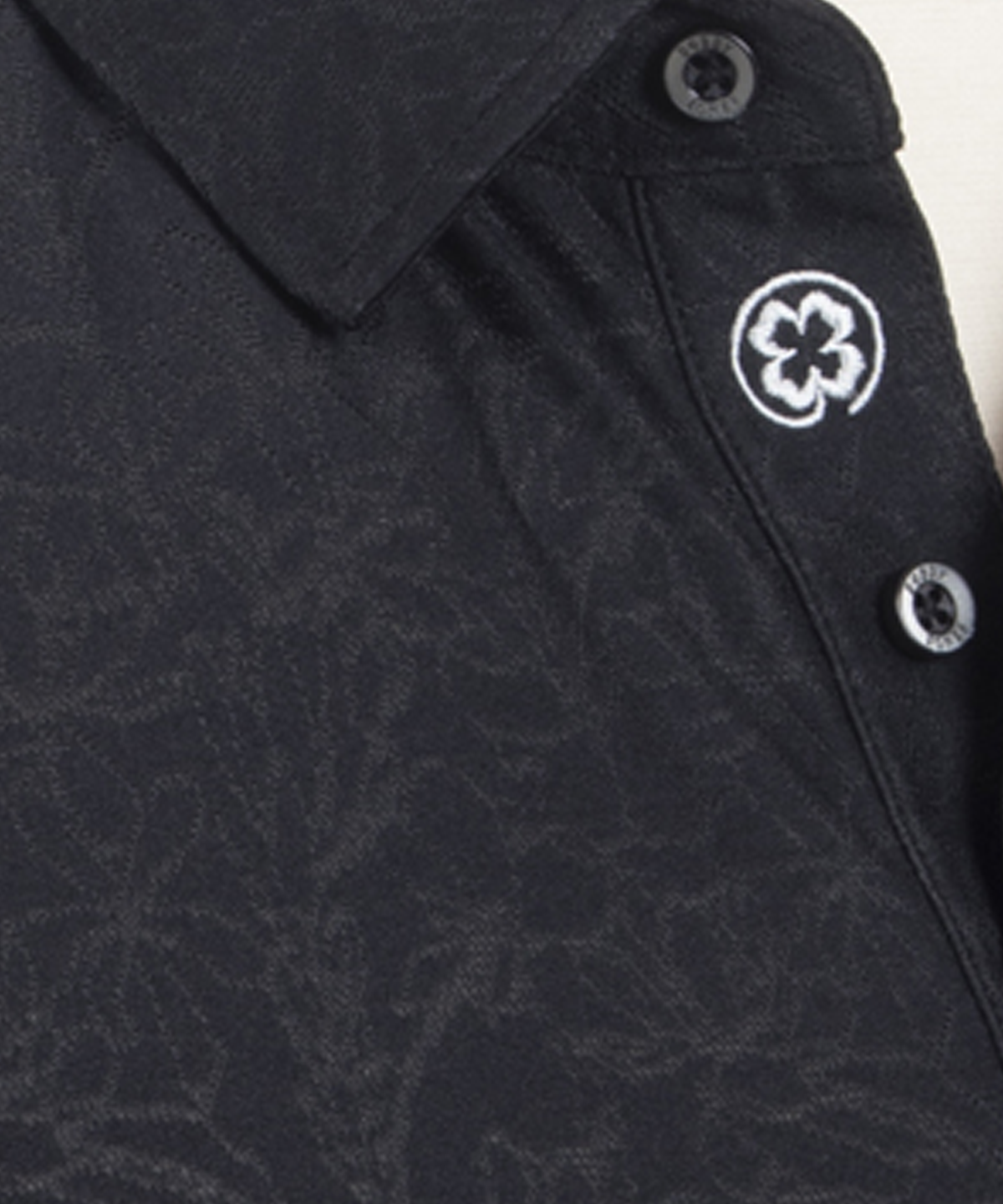 Performance Jacquard Magnolia Print Short-Sleeve Polo