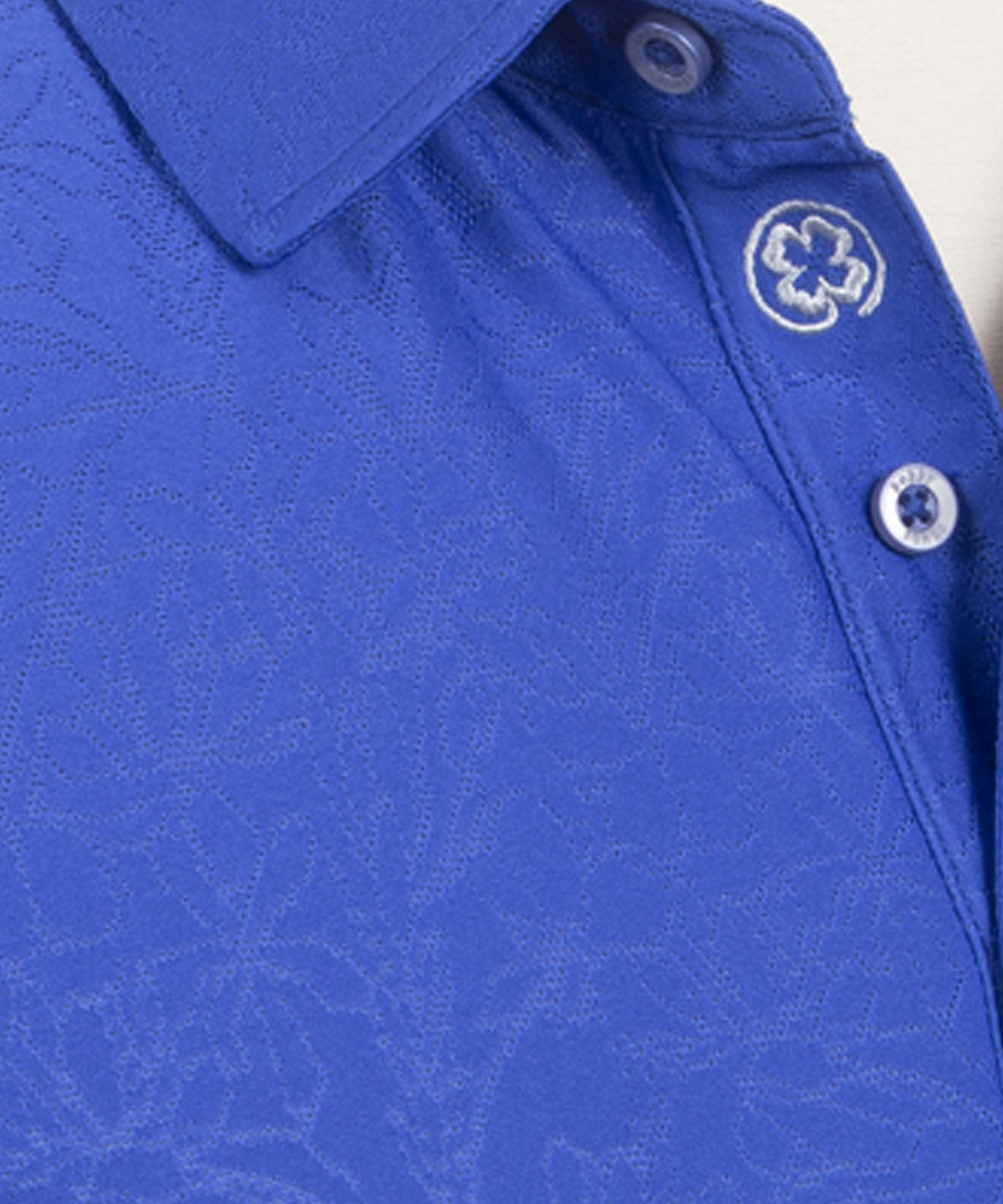 Performance Jacquard Magnolia Print Short-Sleeve Polo