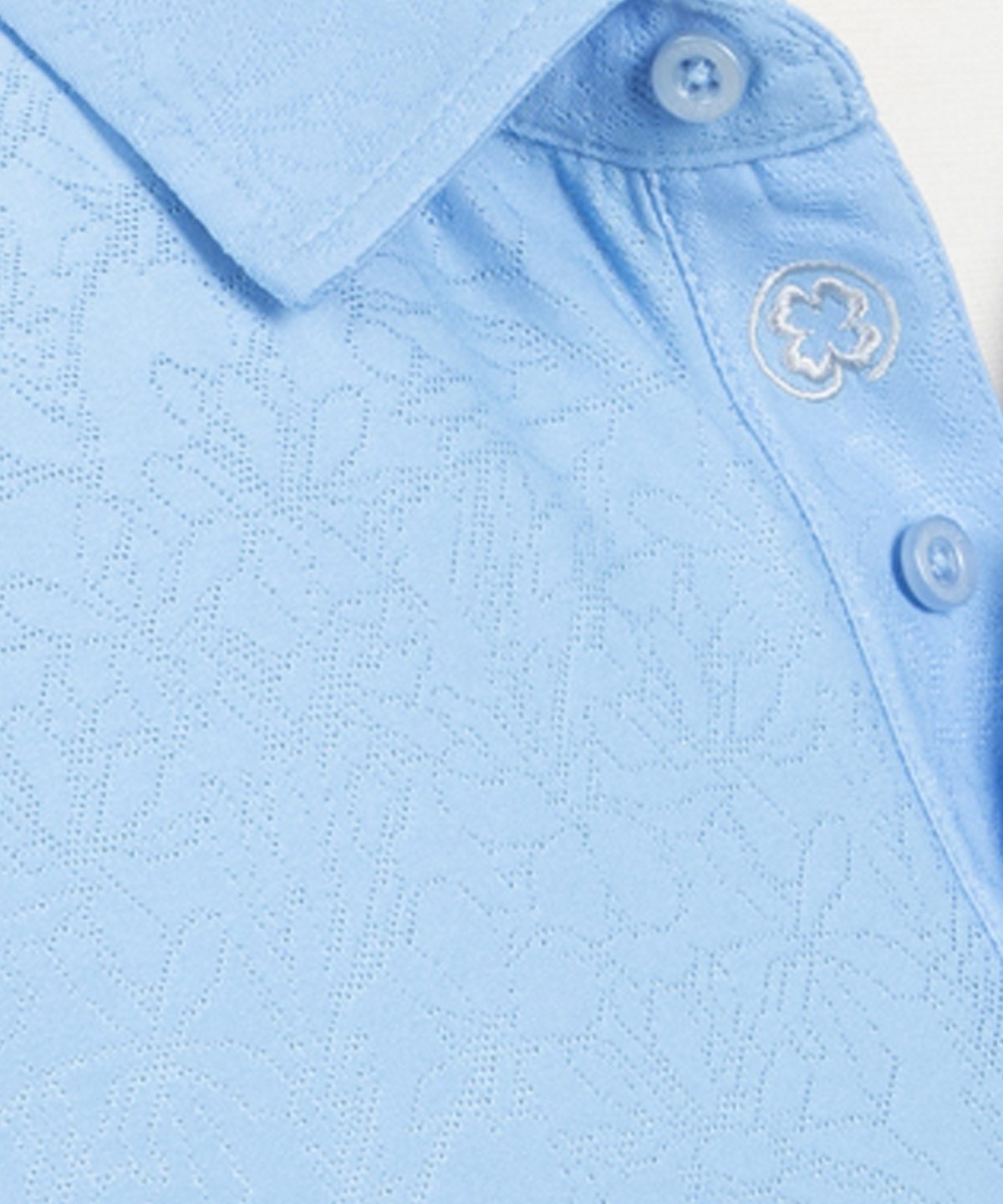 Performance Jacquard Magnolia Print Short-Sleeve Polo