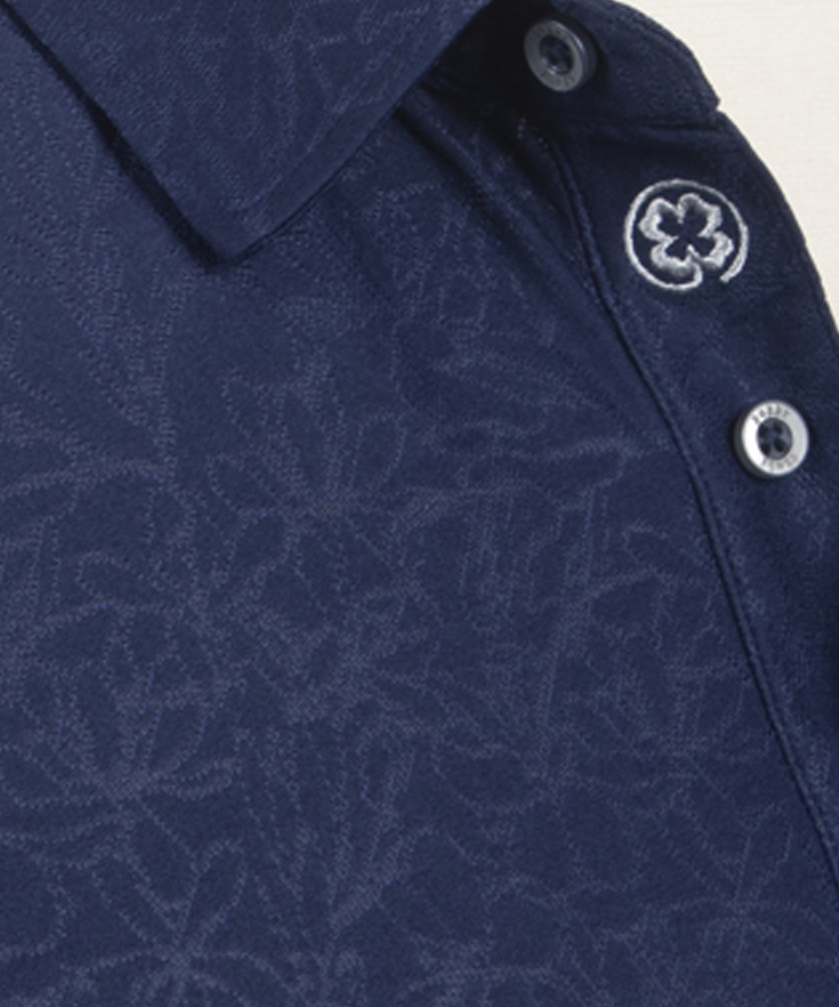 Performance Jacquard Magnolia Print Short-Sleeve Polo