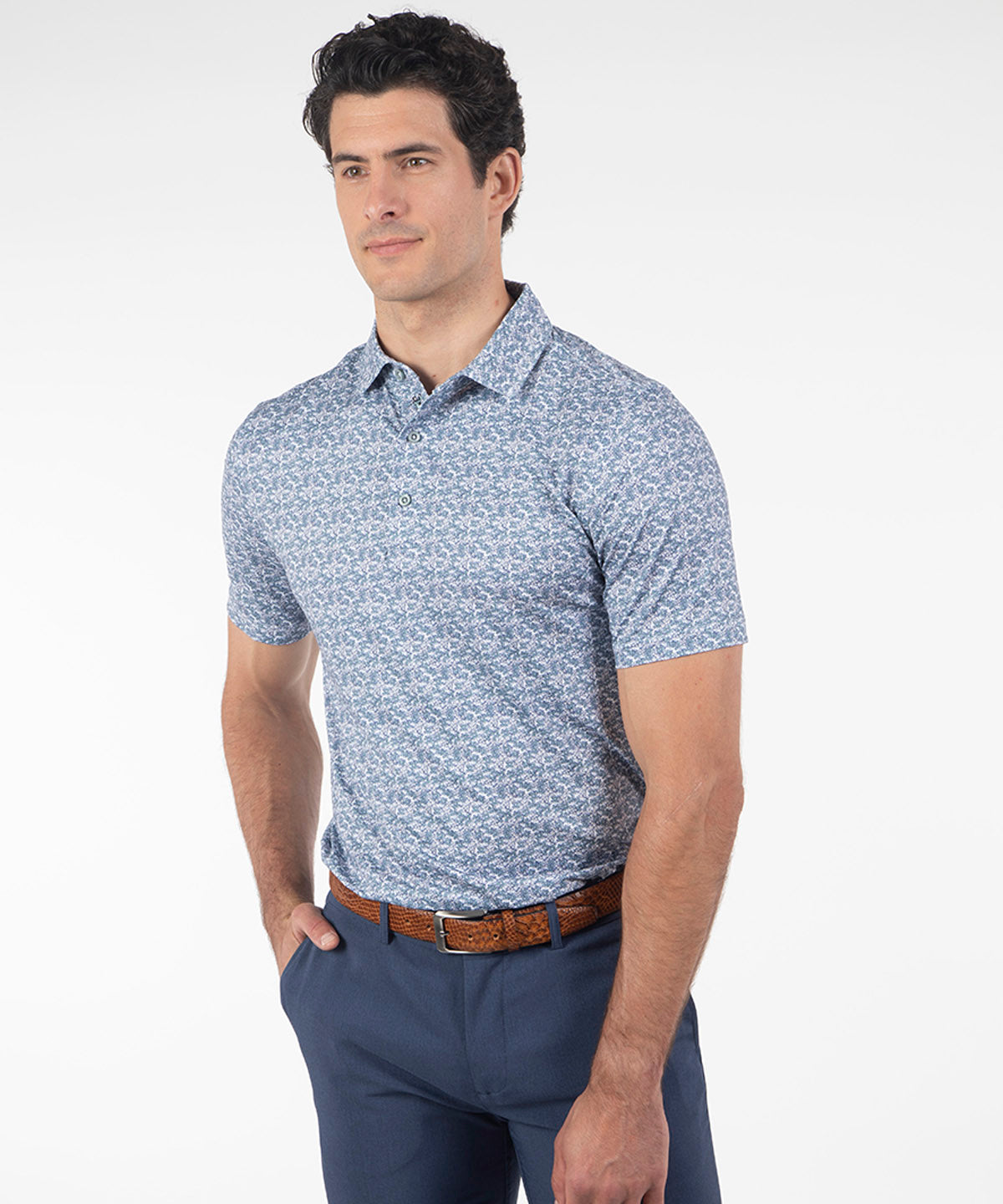 Performance Lucky Print Short-Sleeve Polo