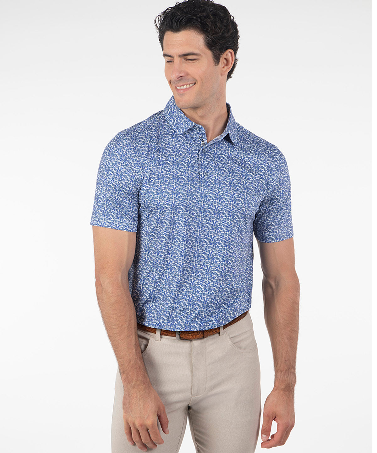 Performance Lucky Print Short-Sleeve Polo