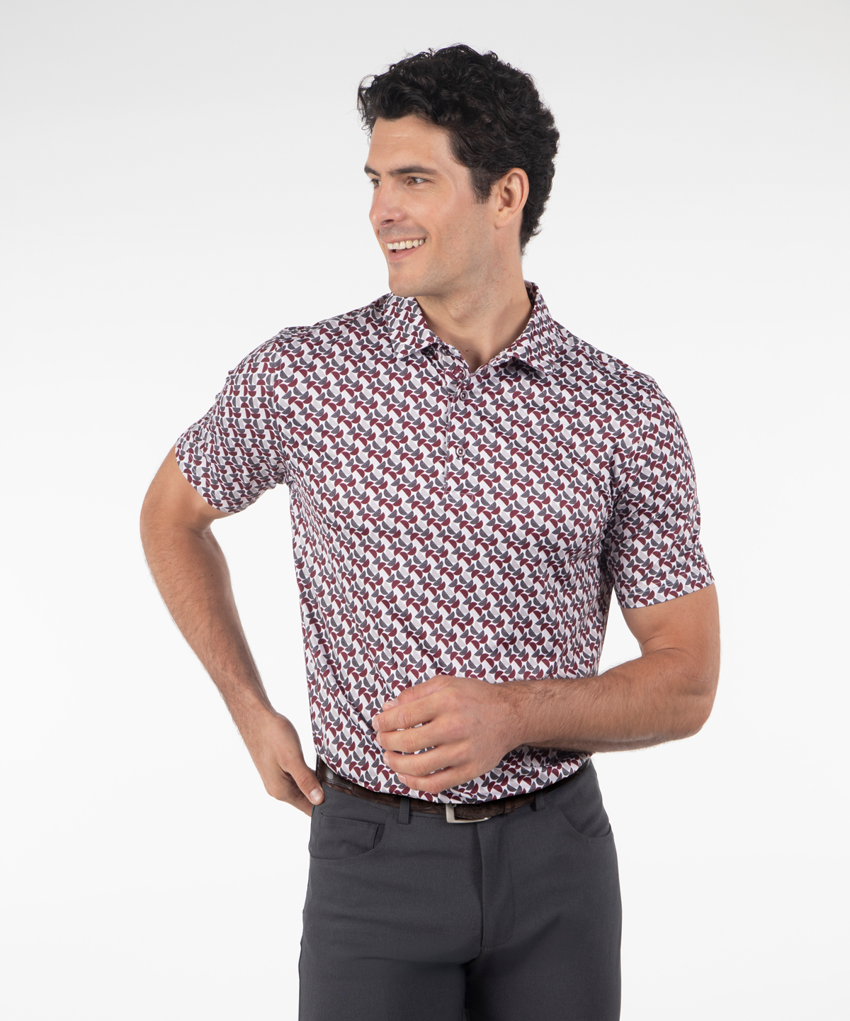 Performance Biltmore Print Short-Sleeve Polo