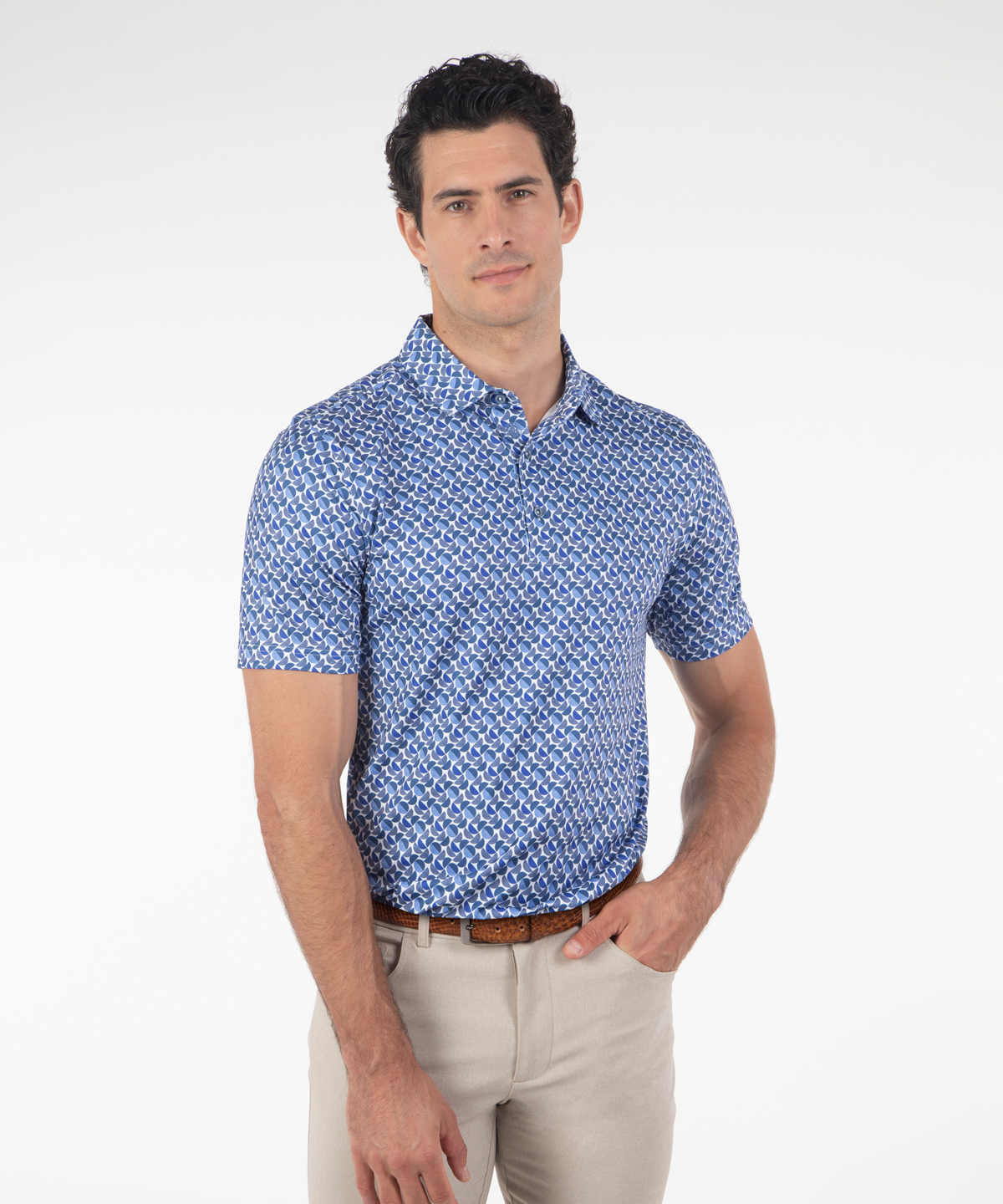 Performance Biltmore Print Short-Sleeve Polo
