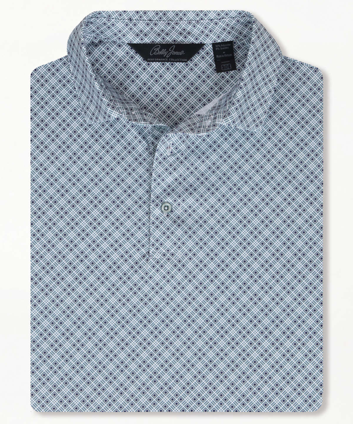 Performance Medallion Print Short-Sleeve Polo