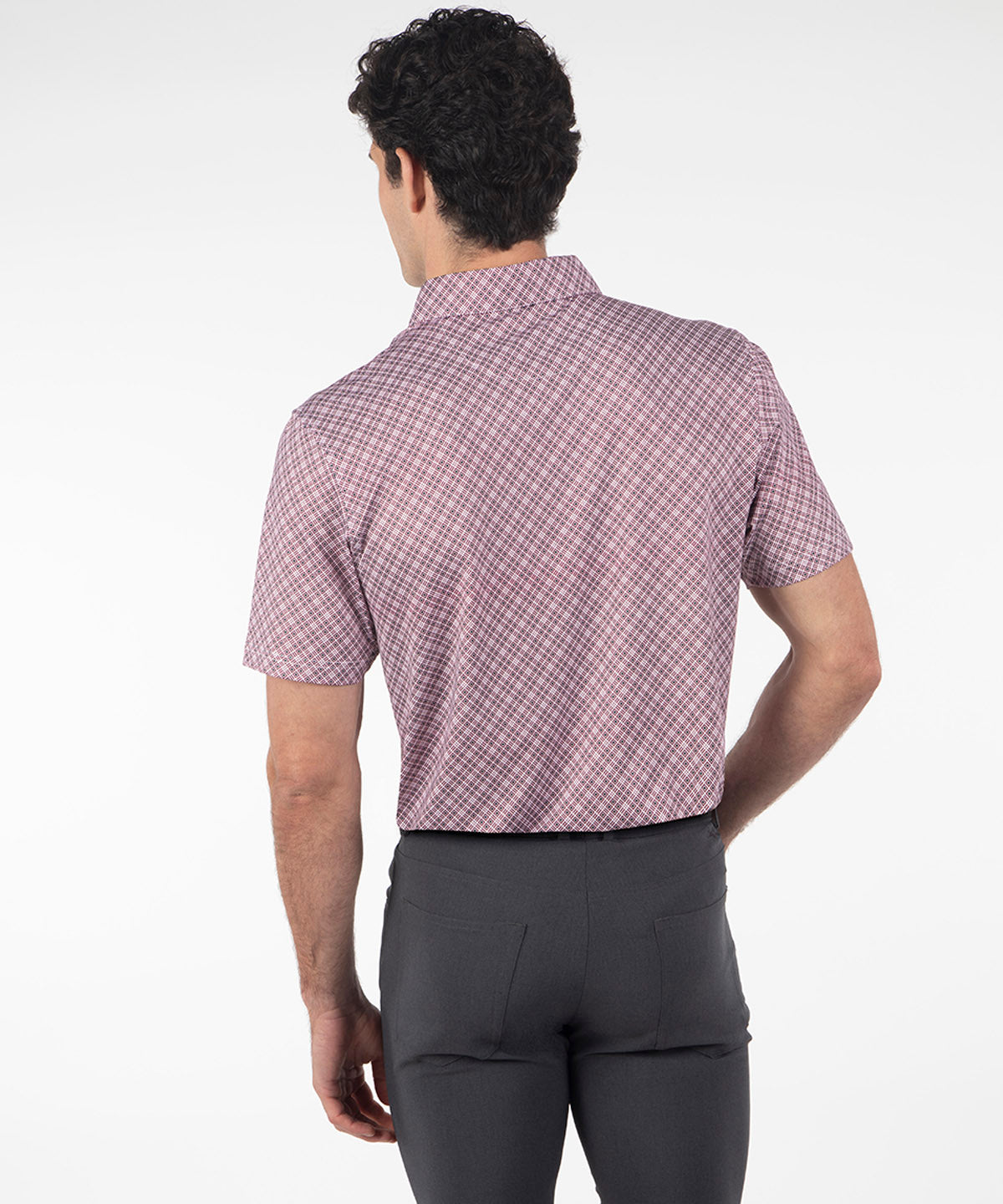 Performance Medallion Print Short-Sleeve Polo