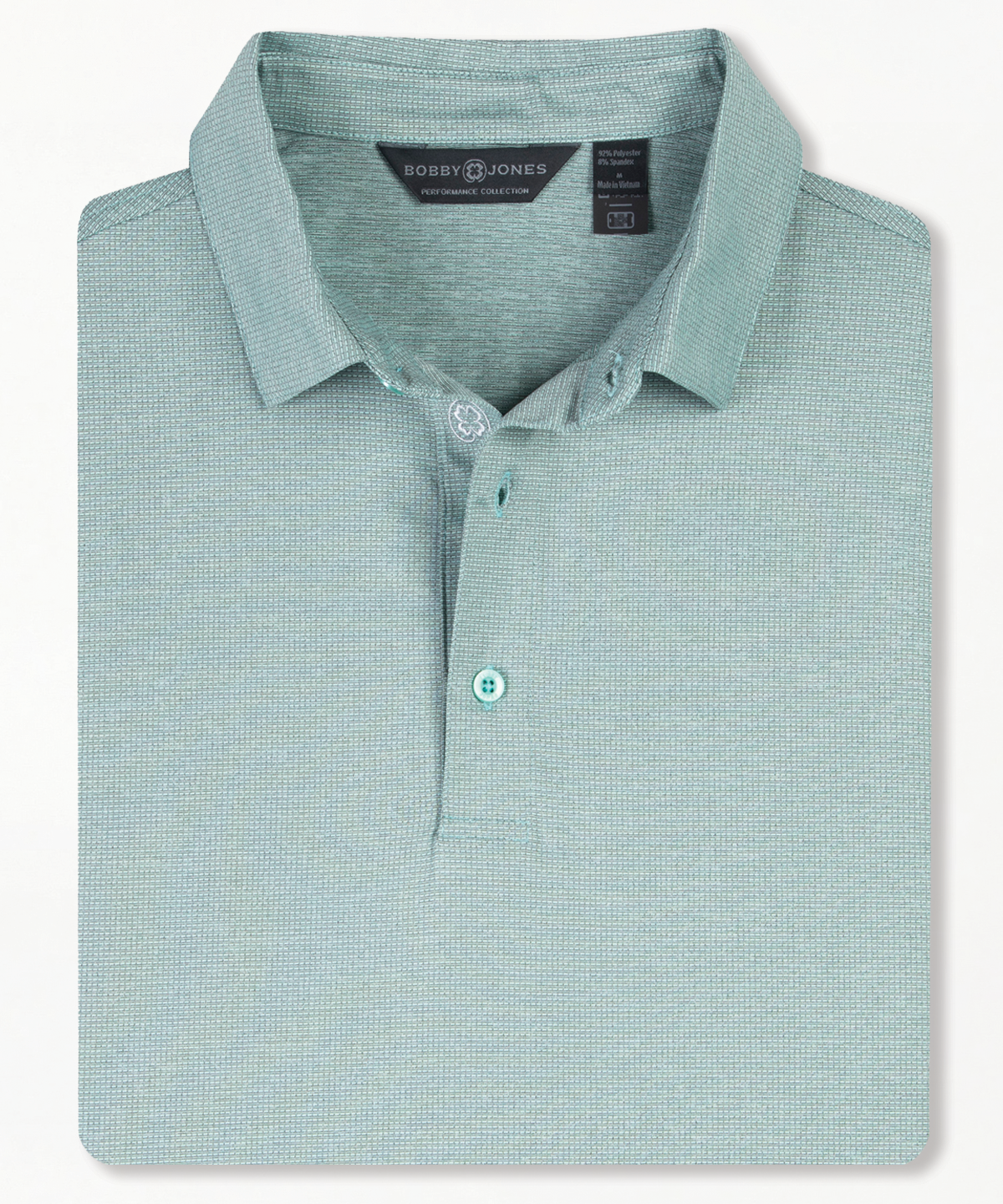 Performance Grid Jacquard Short-Sleeve Polo