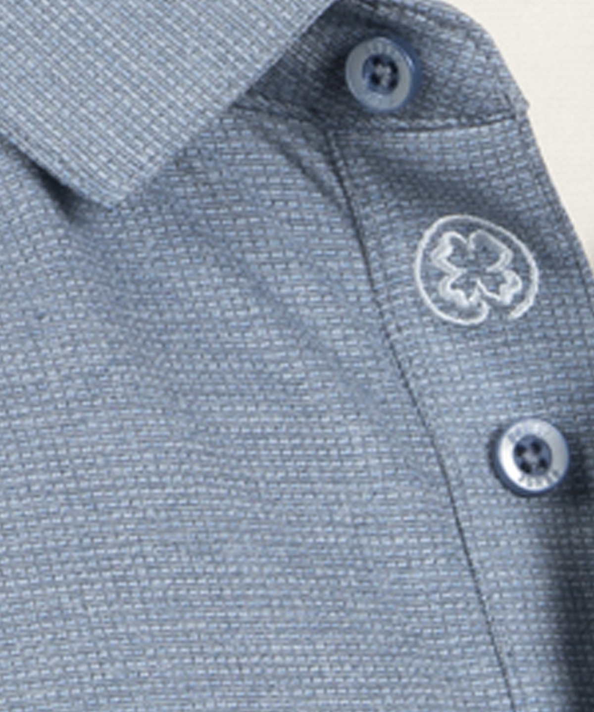 Performance Grid Jacquard Short-Sleeve Polo