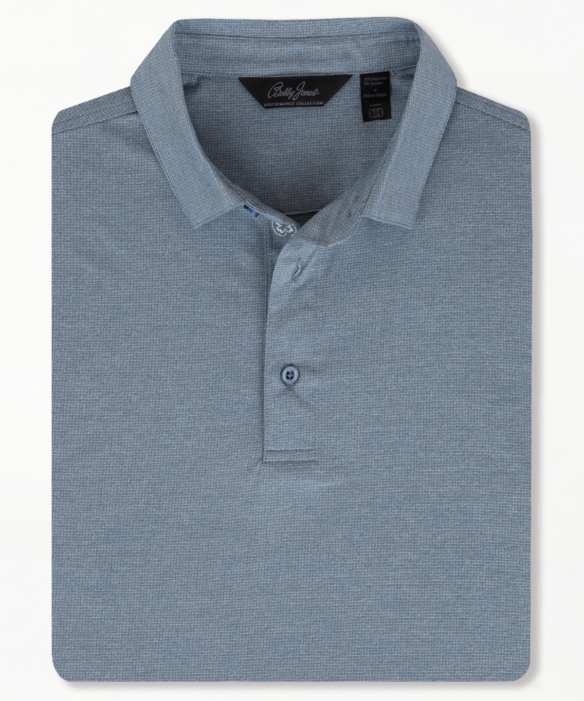 Performance Grid Jacquard Short-Sleeve Polo