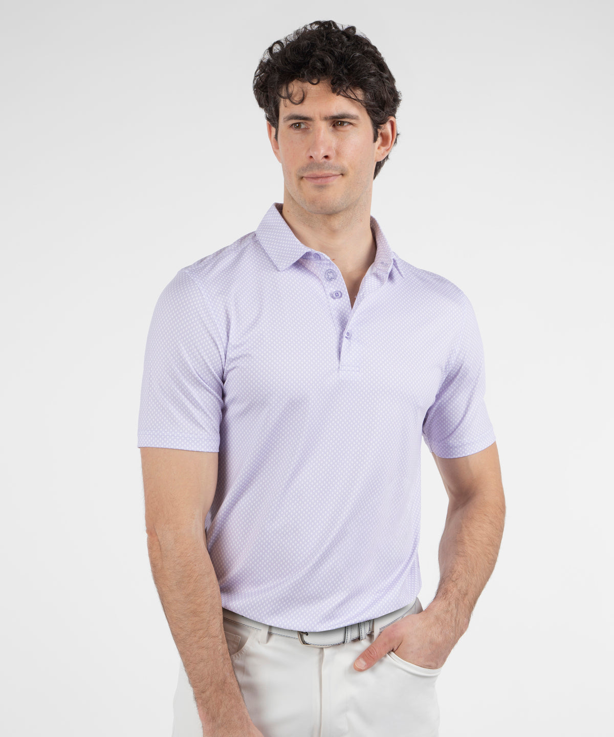 Performance Diamond Argyle Print Jersey Polo