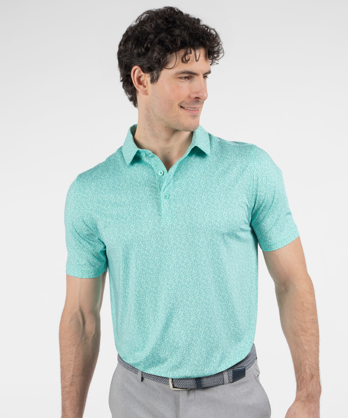Performance Coral Reef Print Jersey Polo