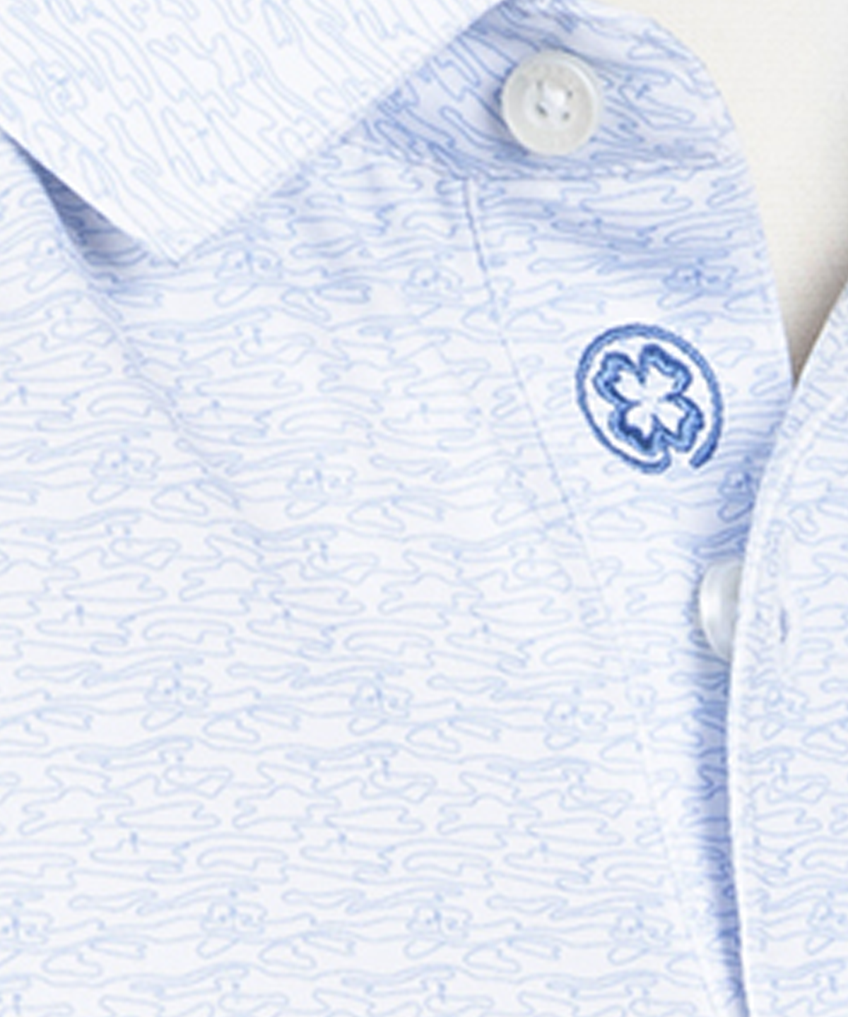 Performance Contour Print Jersey Polo