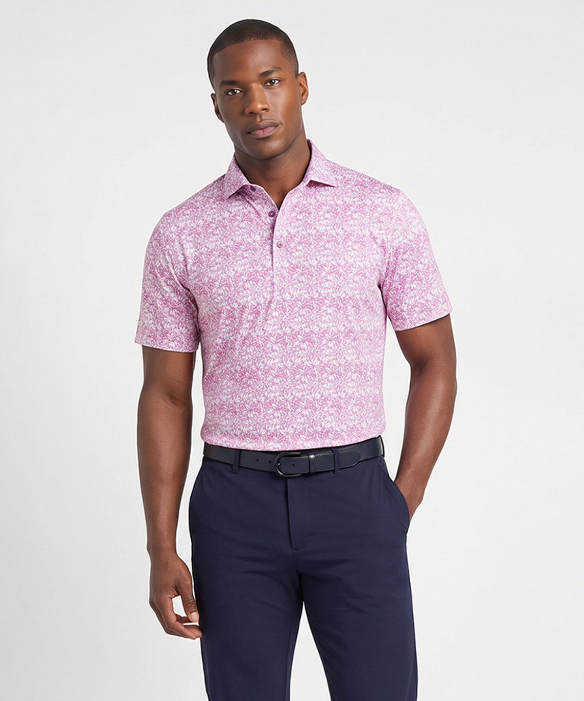 Performance Azalea Print Jersey Polo