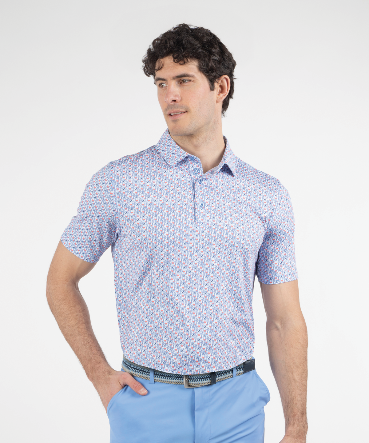 Performance Happy Hour Print Jersey Polo - Bobby Jones Performance Happy Hour Print Jersey Polo - Bobby Jones