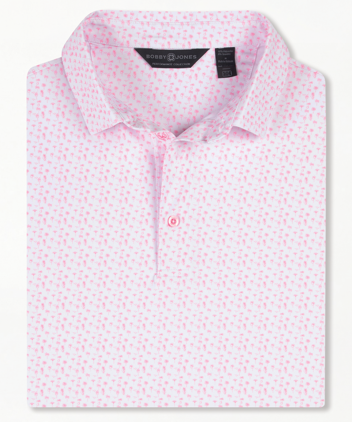 Performance Palm Tree Print Jersey Polo