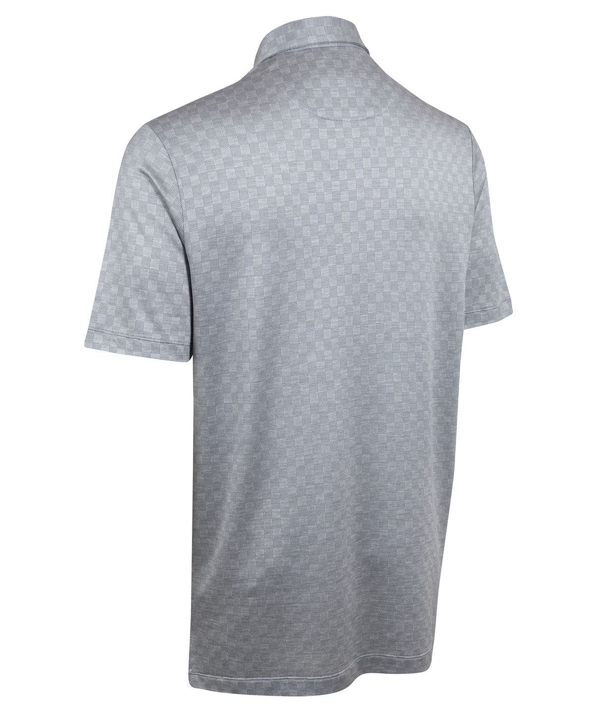 Heritage Avellino Tonal Checkered Jacquard Italian Cotton/Silk Blend Short-Sleeve Polo