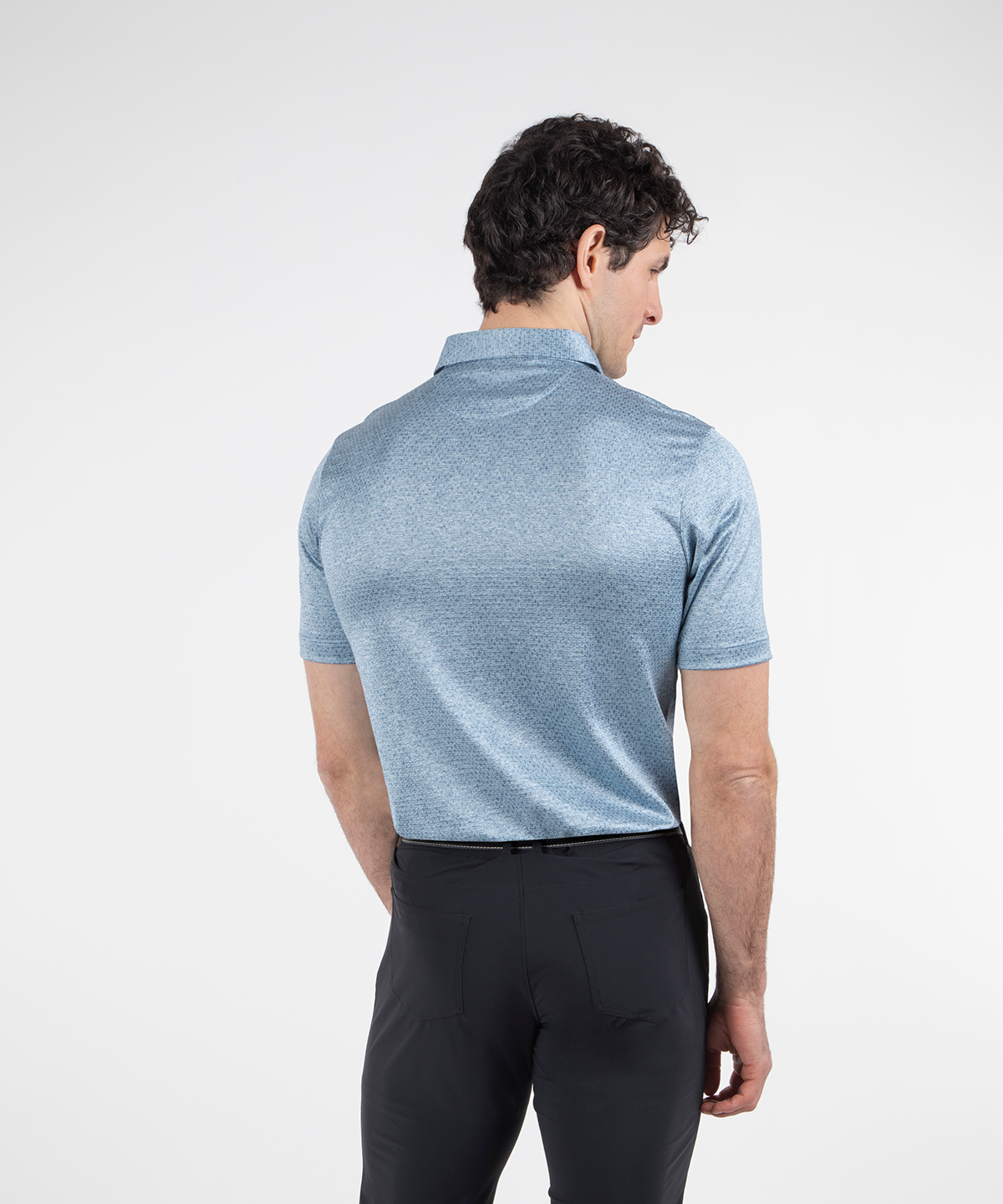 Heritage Como Italian Silk Cotton Jacquard Polo