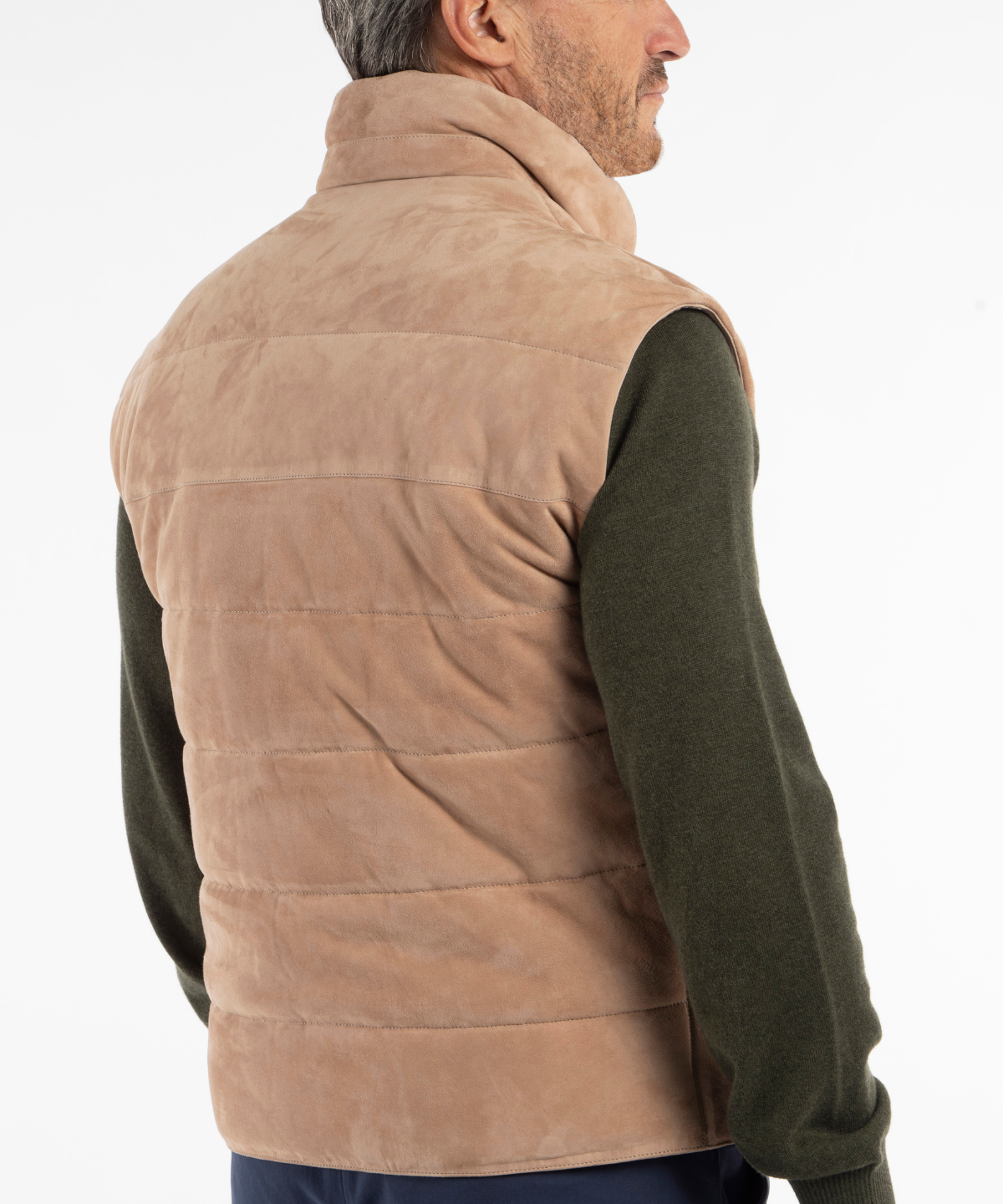 Quilted Suede Vest - Bobby Jones Quilted Suede Vest - Bobby Jones