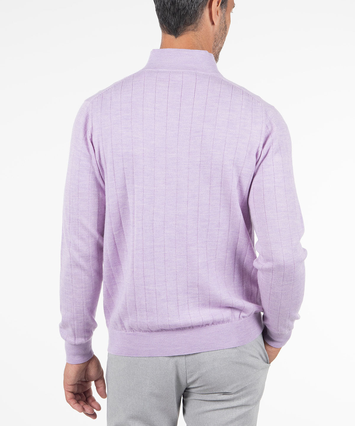 Signature Merino Lined Quarter-Zip Mock Neck Wind Sweater