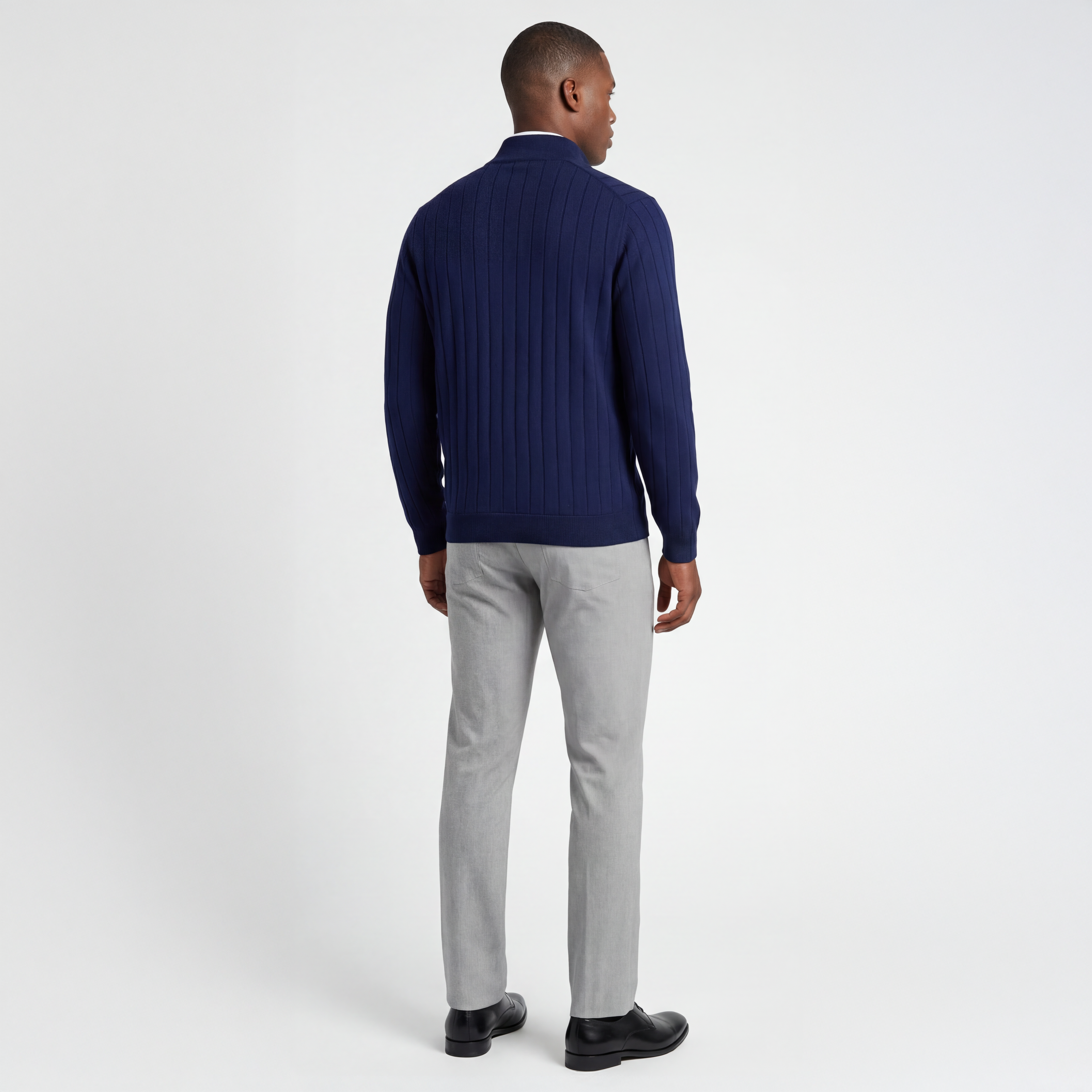 Signature Merino Quarter-Zip Mock Neck Sweater