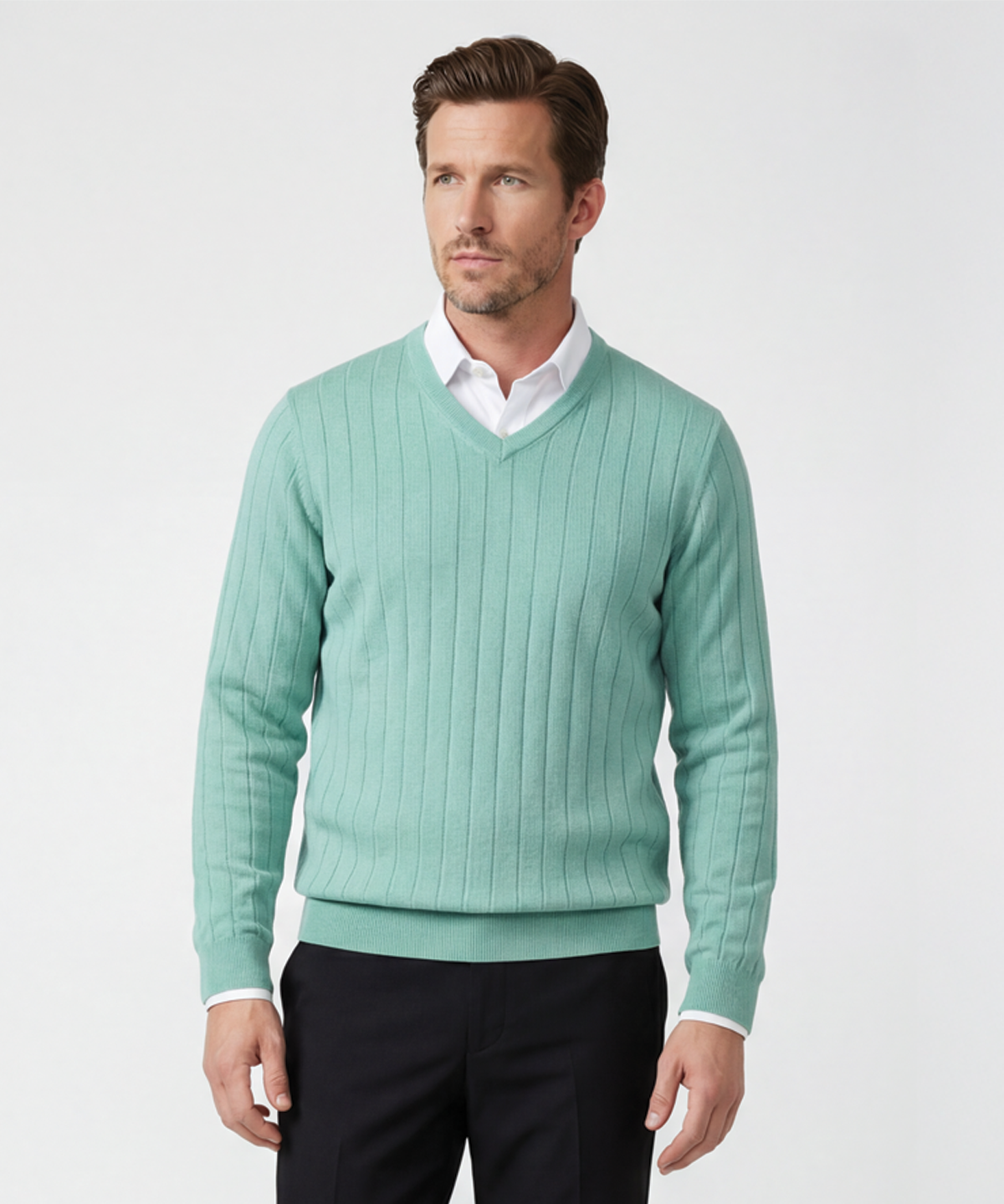 Signature Merino V-neck Pullover Sweater
