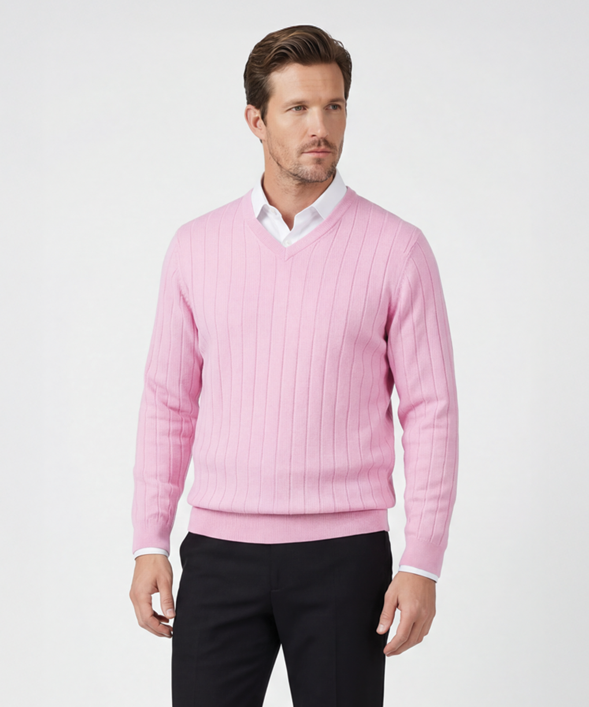 Signature Merino V-neck Pullover Sweater