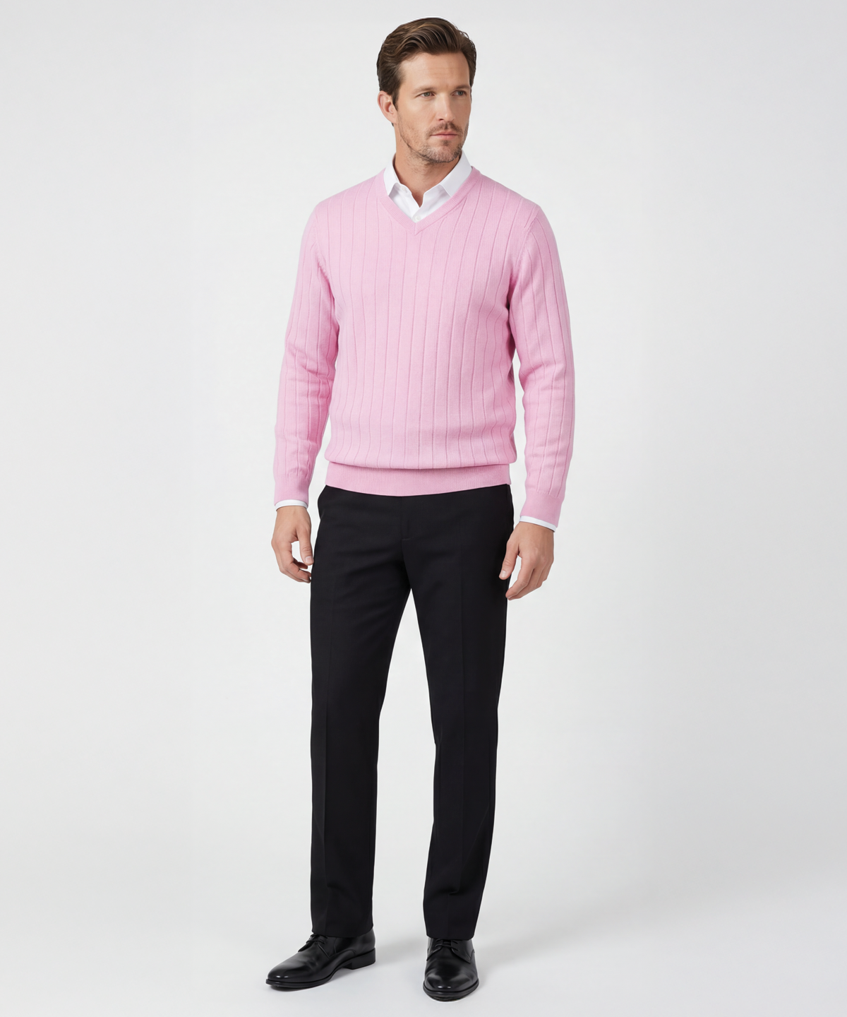 Signature Merino V-neck Pullover Sweater
