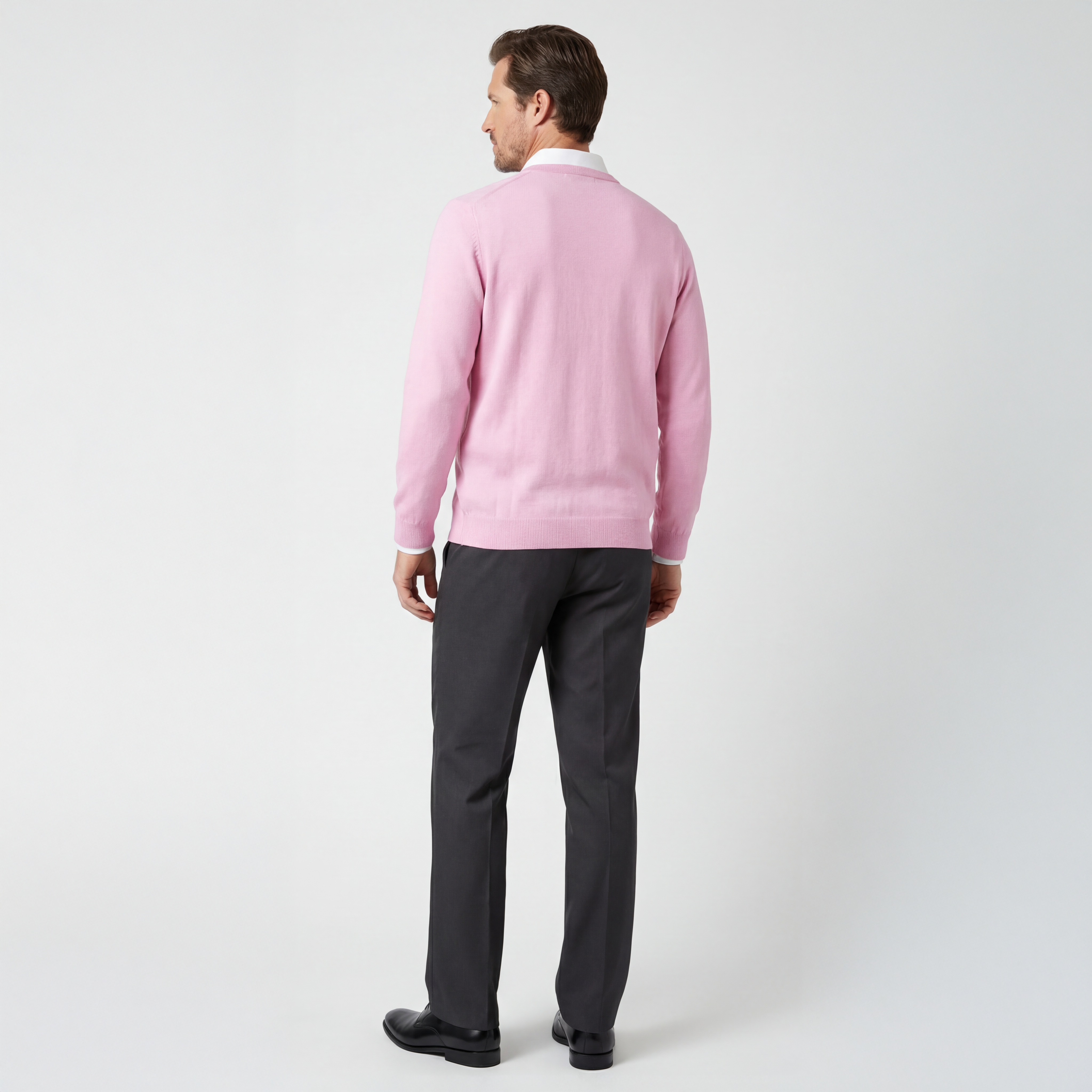 Signature Merino Argyle V-Neck Sweater