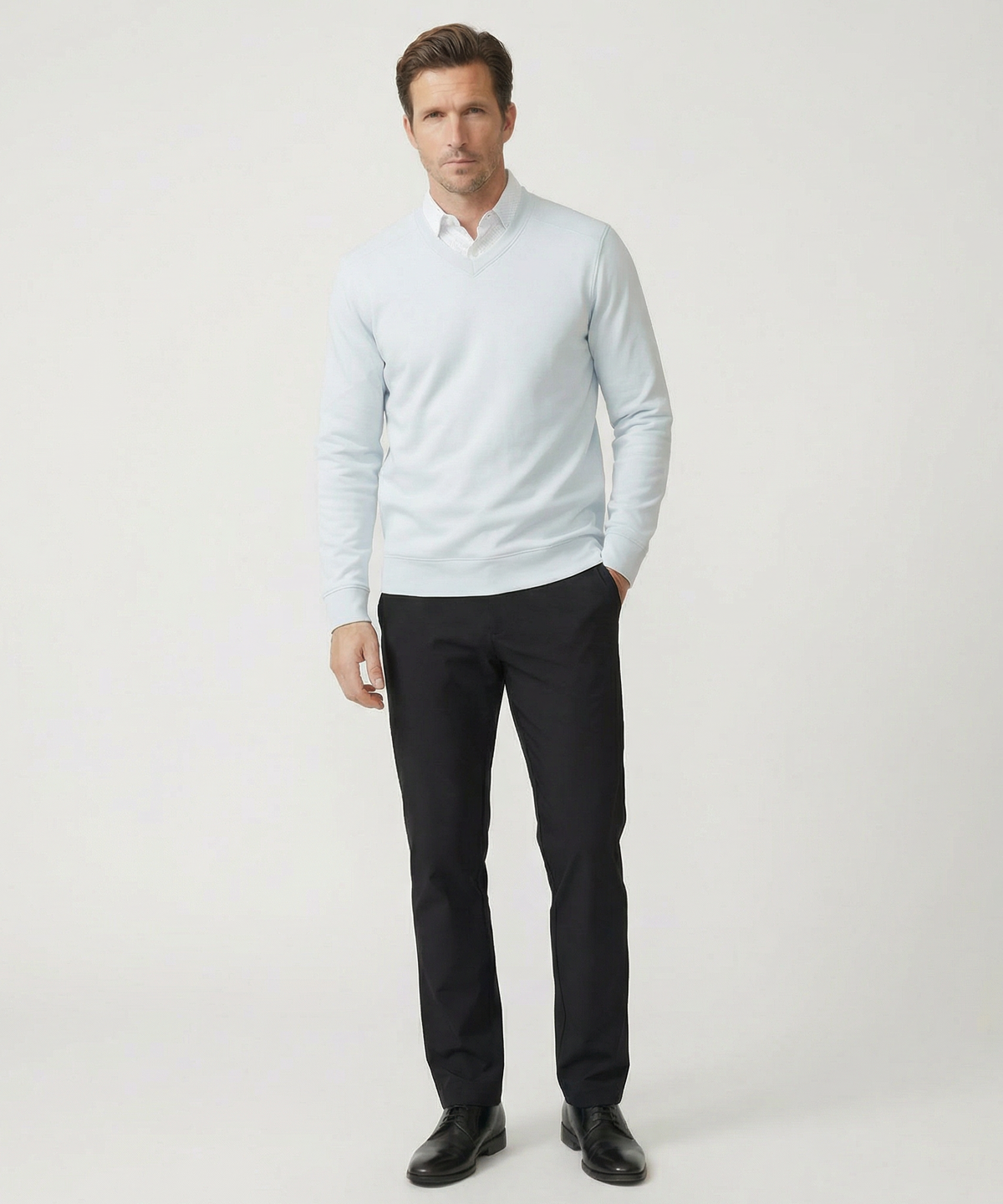 Signature Leaderboard Pima Cotton V-Neck Pullover