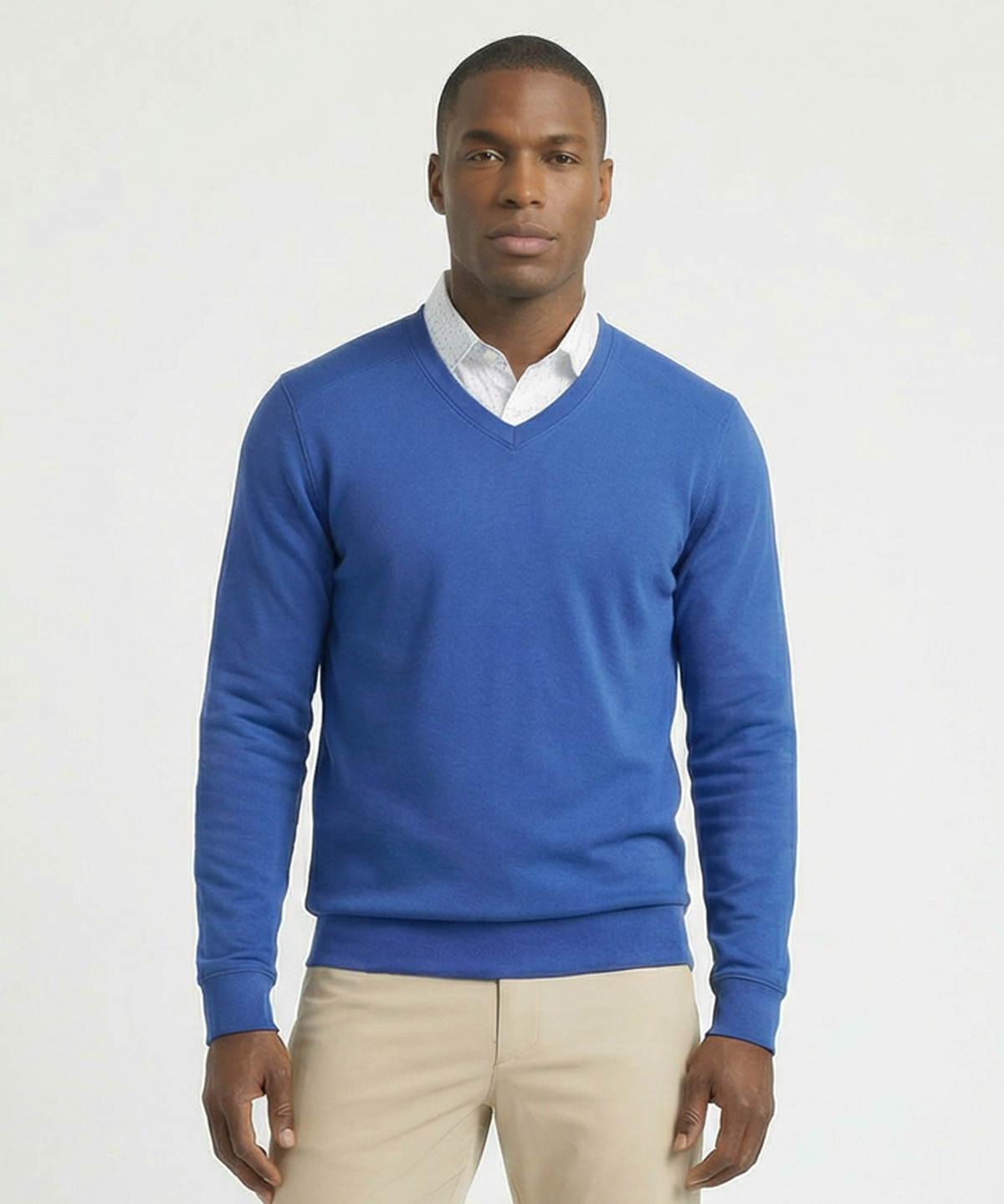 Signature Leaderboard Pima Cotton V-Neck Pullover